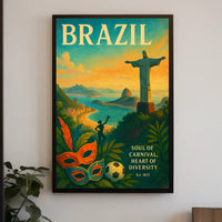 Brazilian Carnival Vintage Vibes Cultural or Heritage Poster PosterGoat