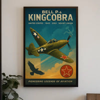 Bell P-6 Kingcobra Aviation Legends Poster