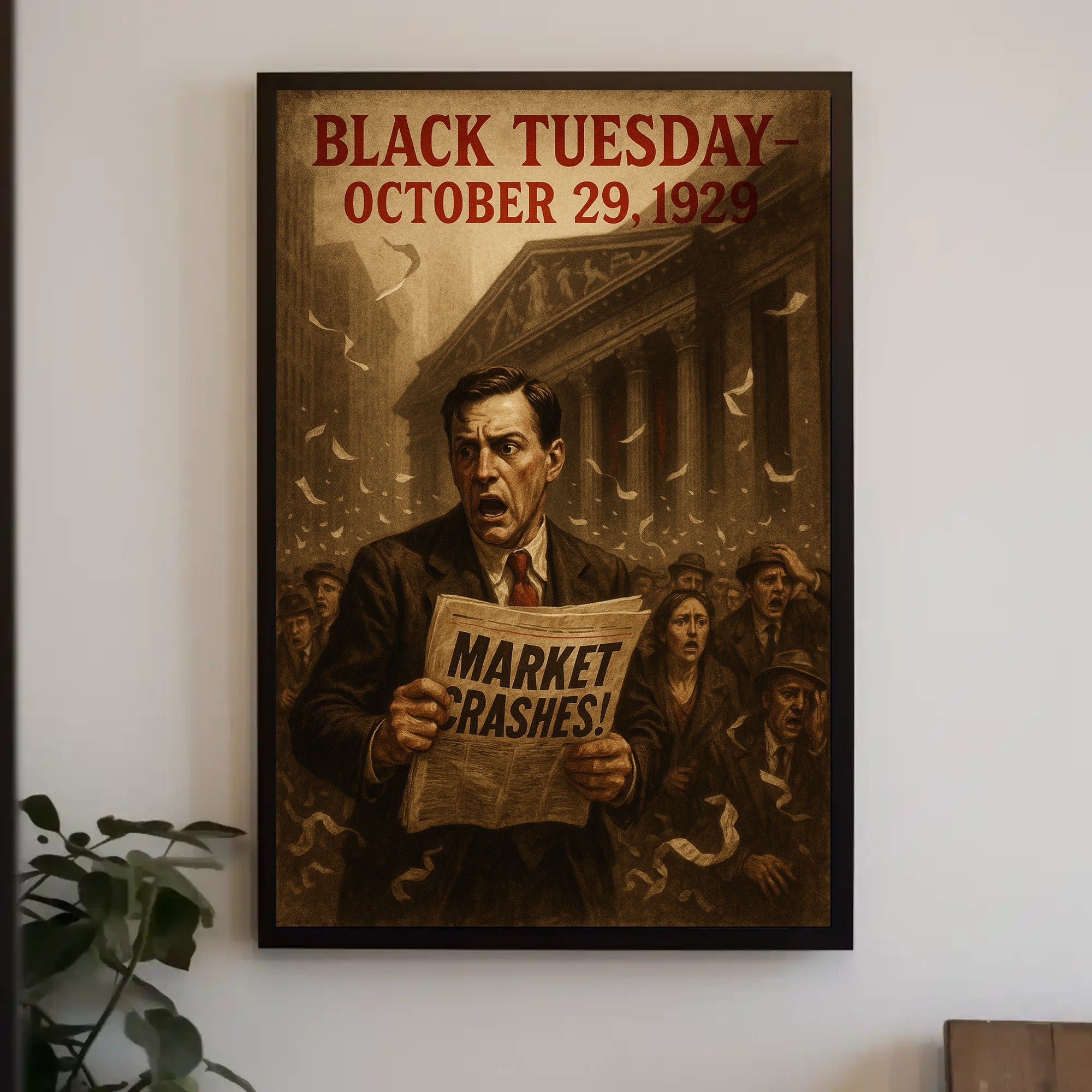Black Tuesday Chaos Vintage Historical or Presidential Poster