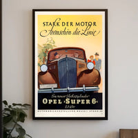 Opel Super 6 Advertisement Poster