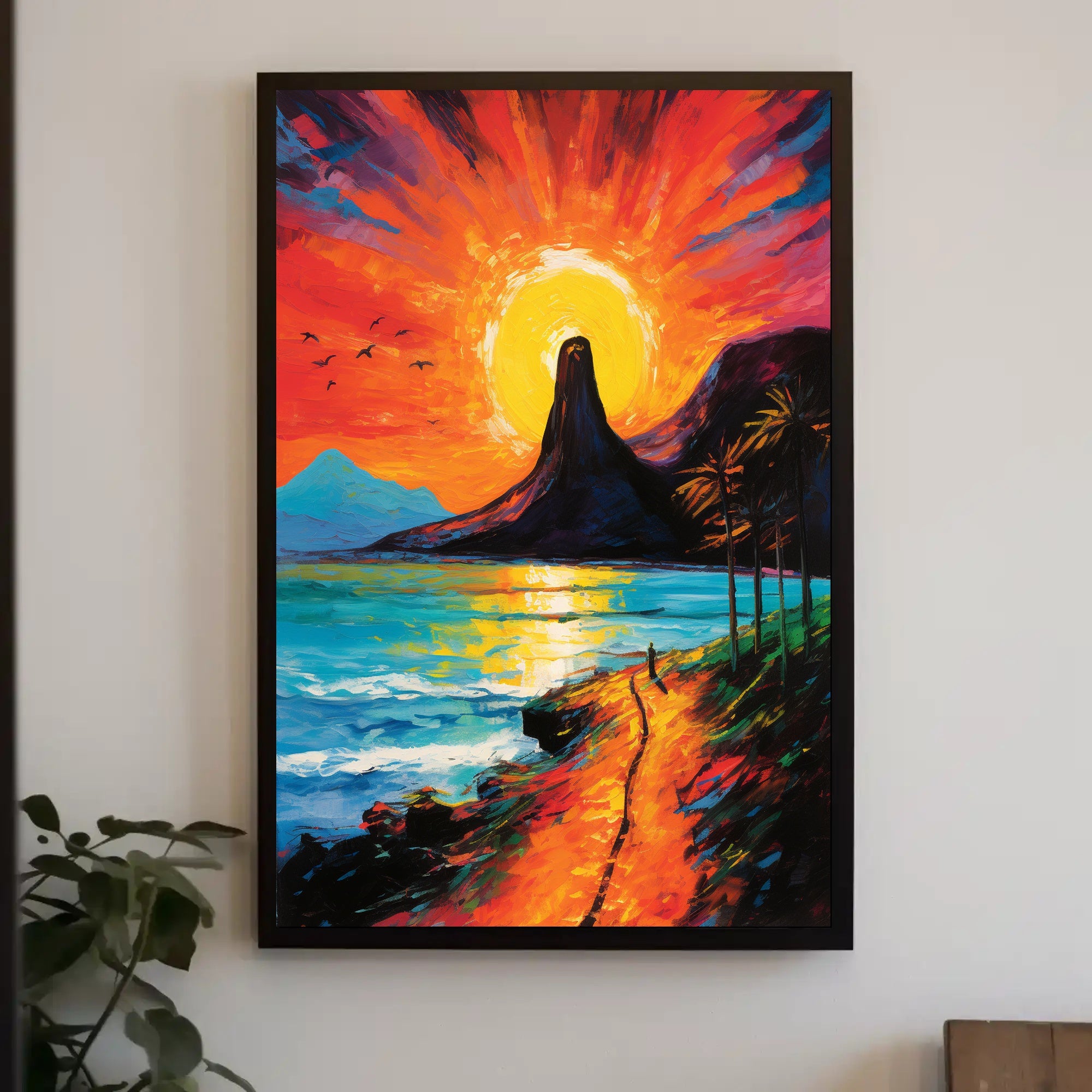 Vibrant Sunset Over The Coast Poster