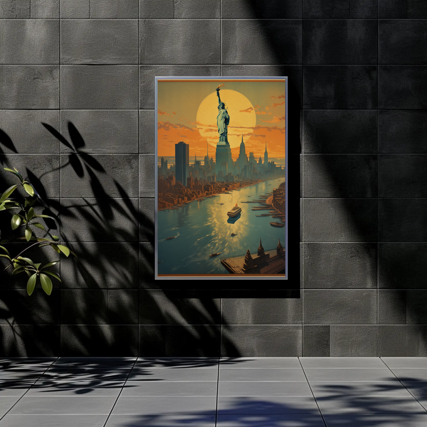 Statue of Liberty at Sunset Poster