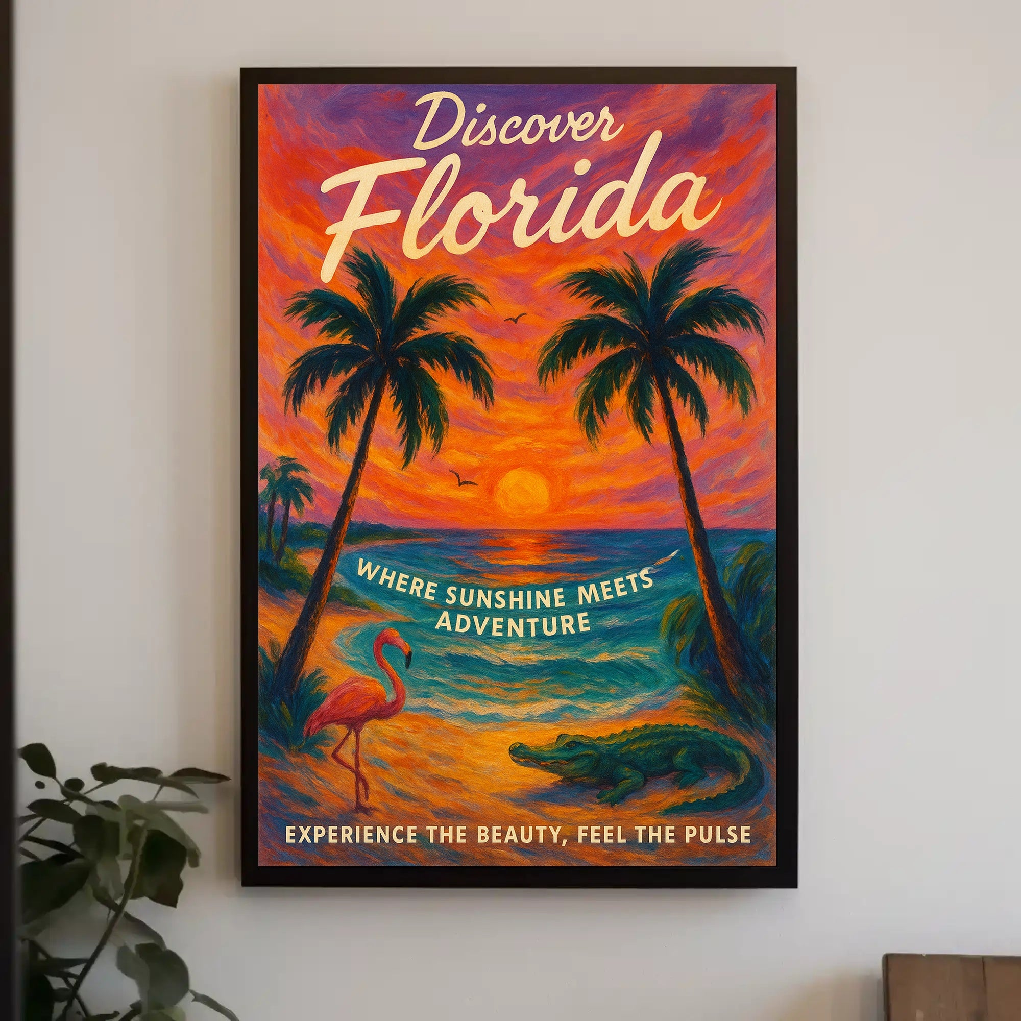 Florida Tropical Adventure at Sunset Travel Poster