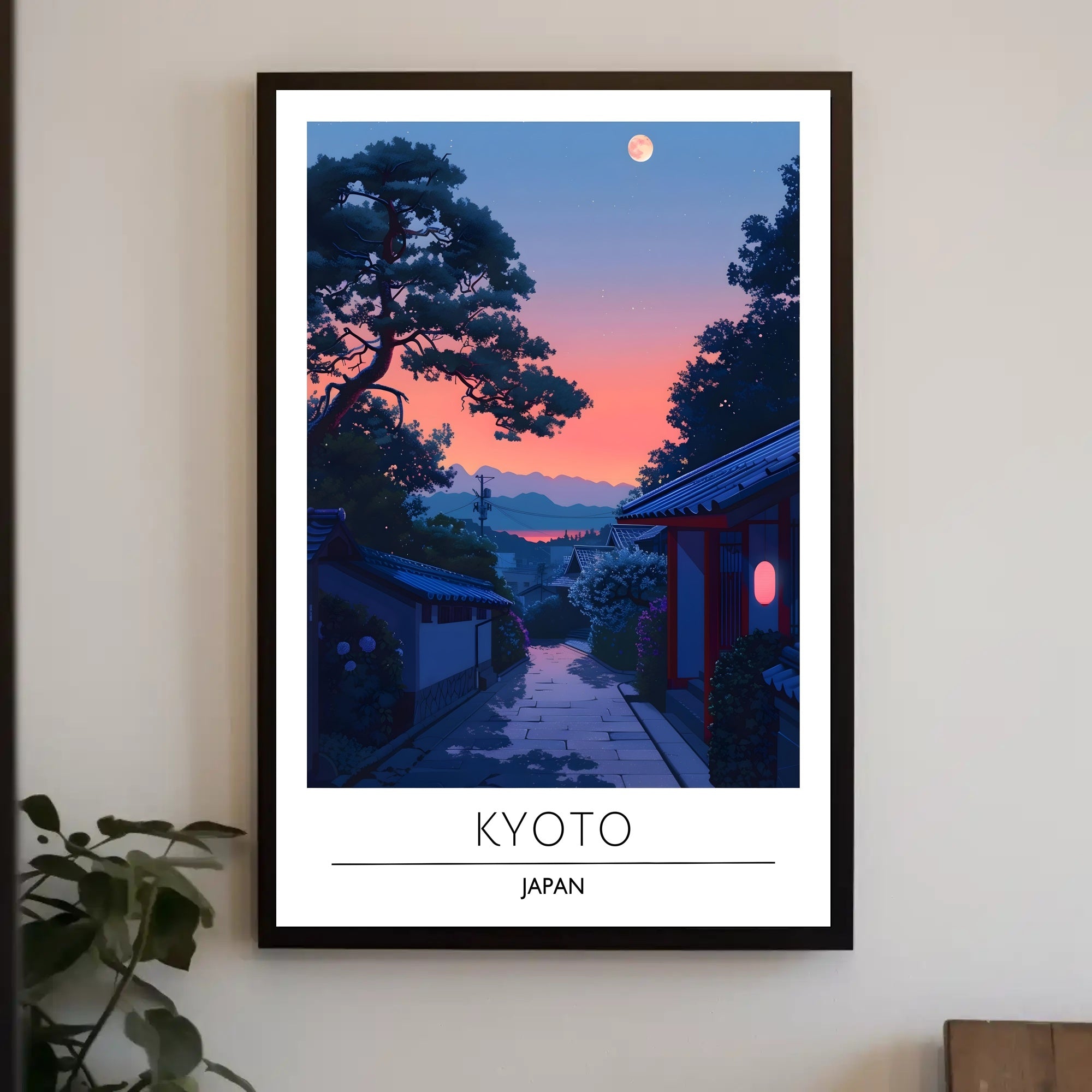 Kyoto Evening Scene Travel Poster