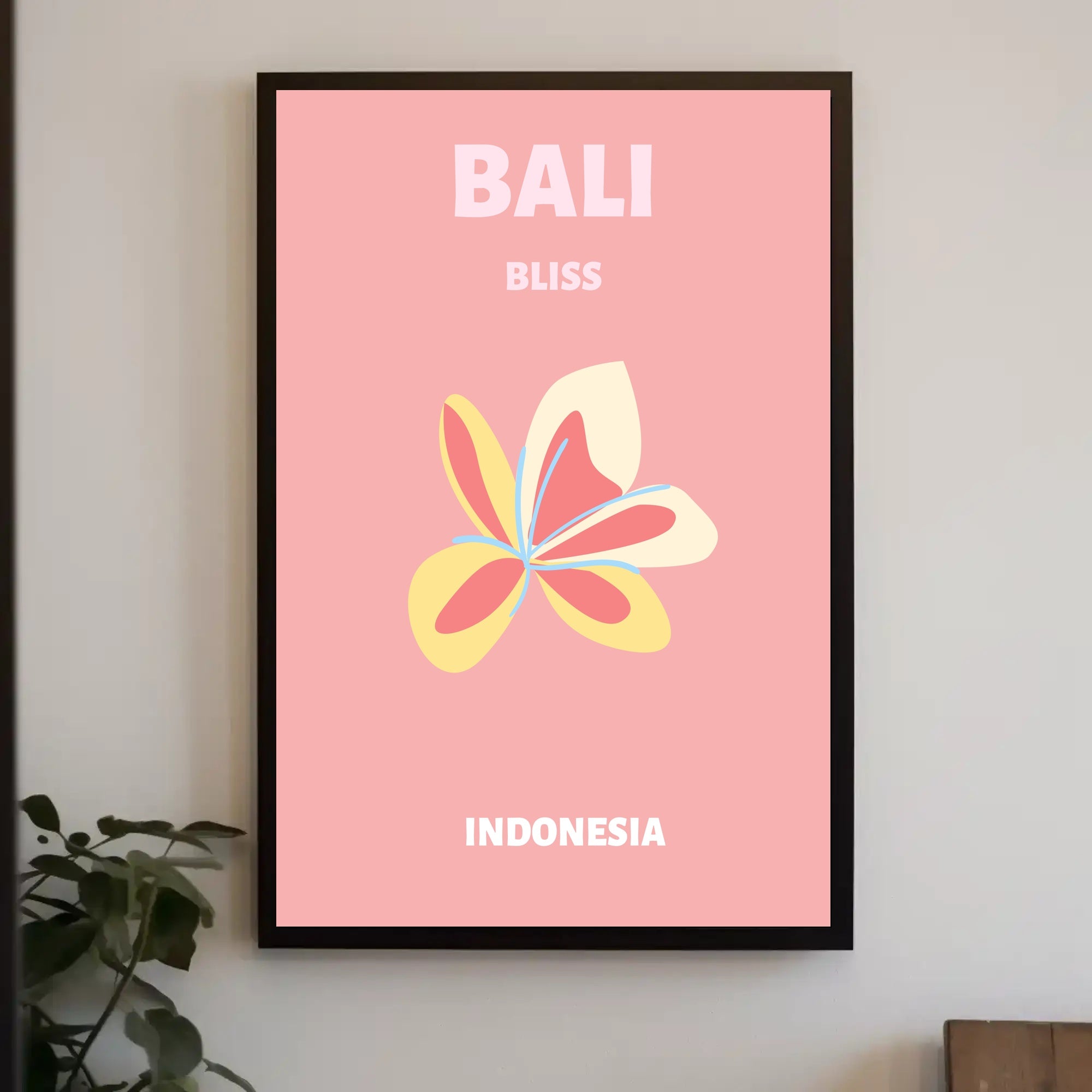 Bali Bliss Pastel Paradise Travel Poster PosterGoat