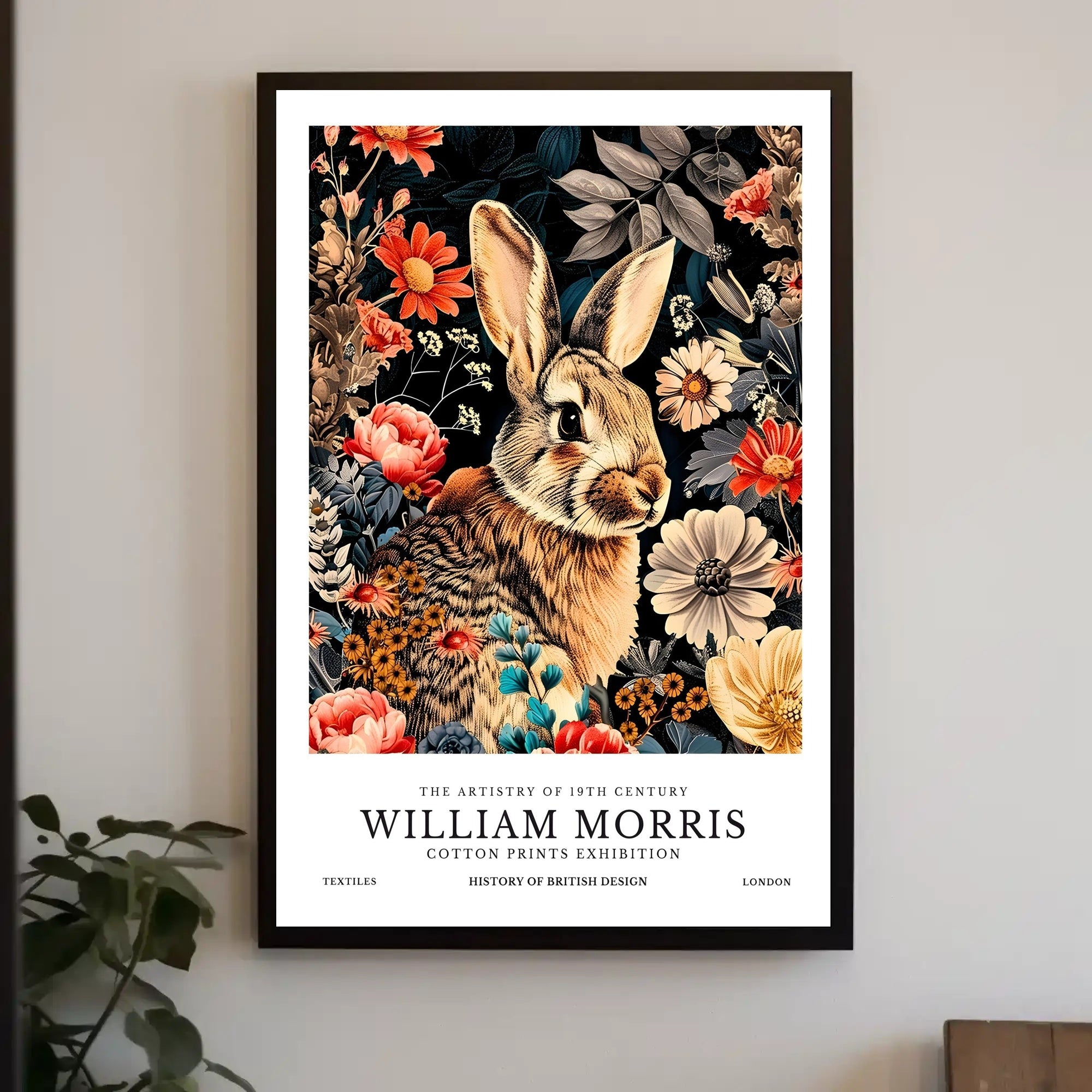 William Morris Rabbit Floral Heritage Poster
