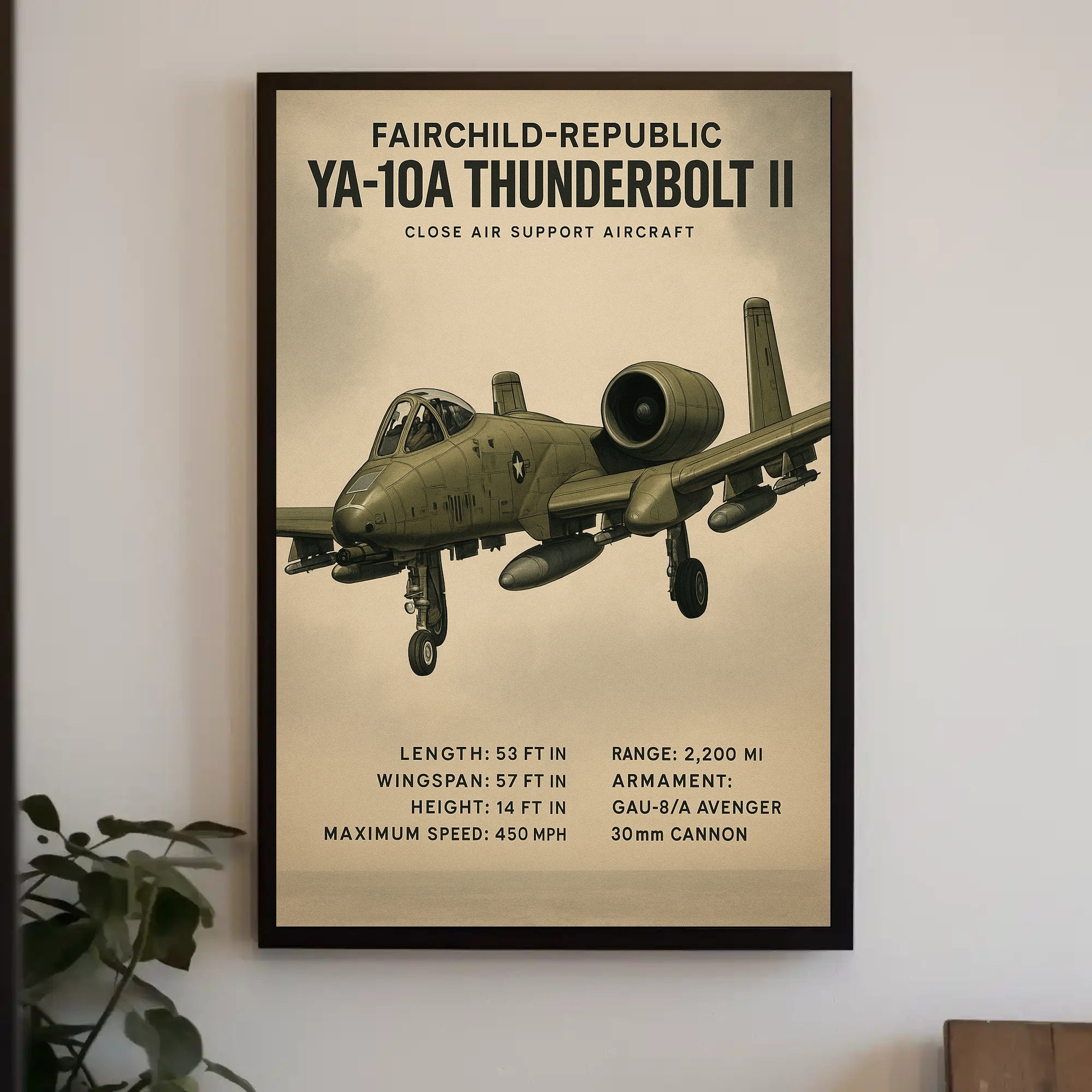 YA-10A Thunderbolt II Overview Poster PosterGoat