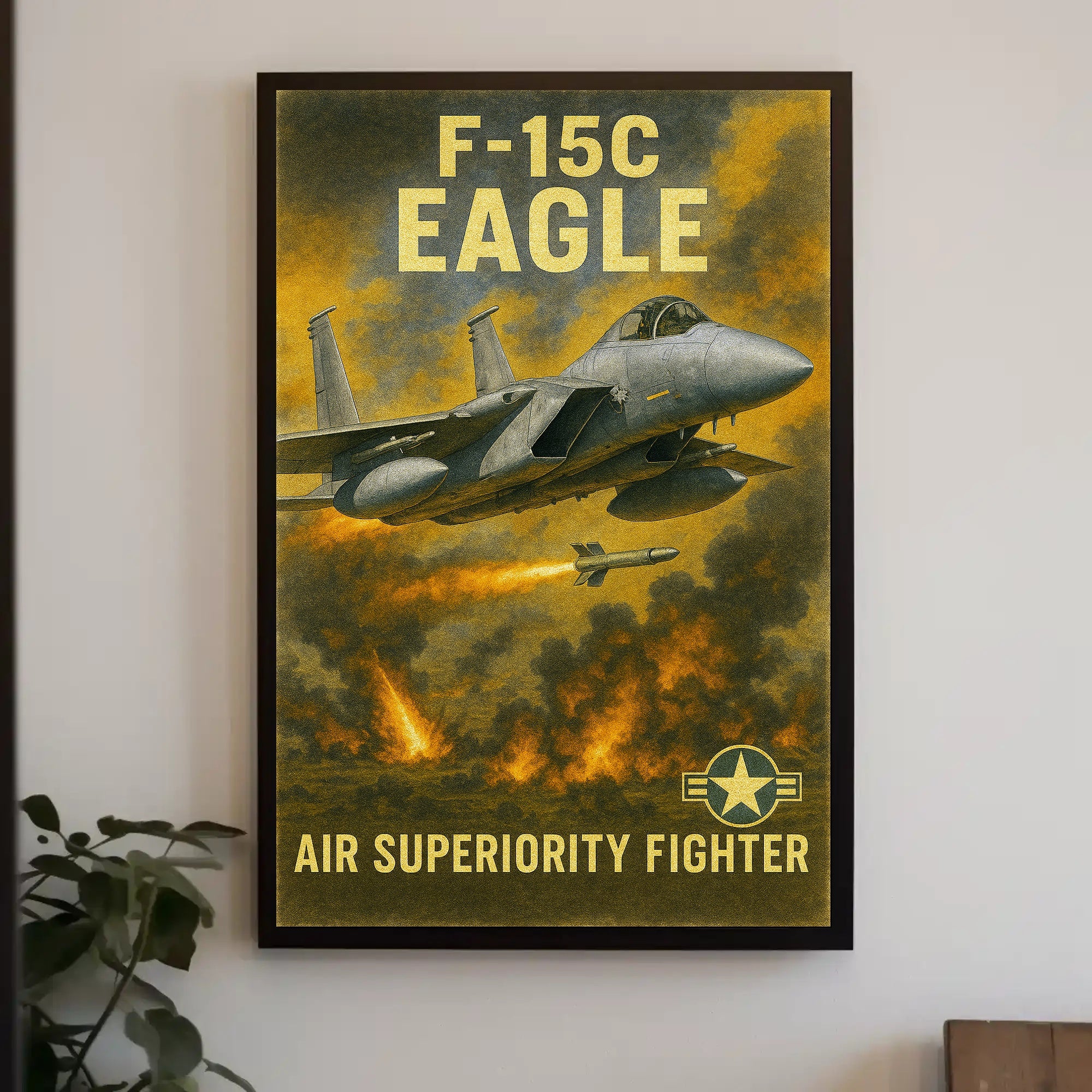 F-15C Eagle Air Superiority Fighter Poster PosterGoat