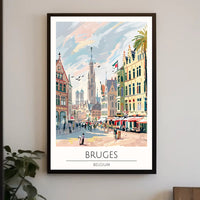 Charming Streets of Bruges Poster PosterGoat