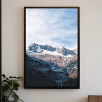 Majestic Alpine Landscape Photorealistic Mountain Poster