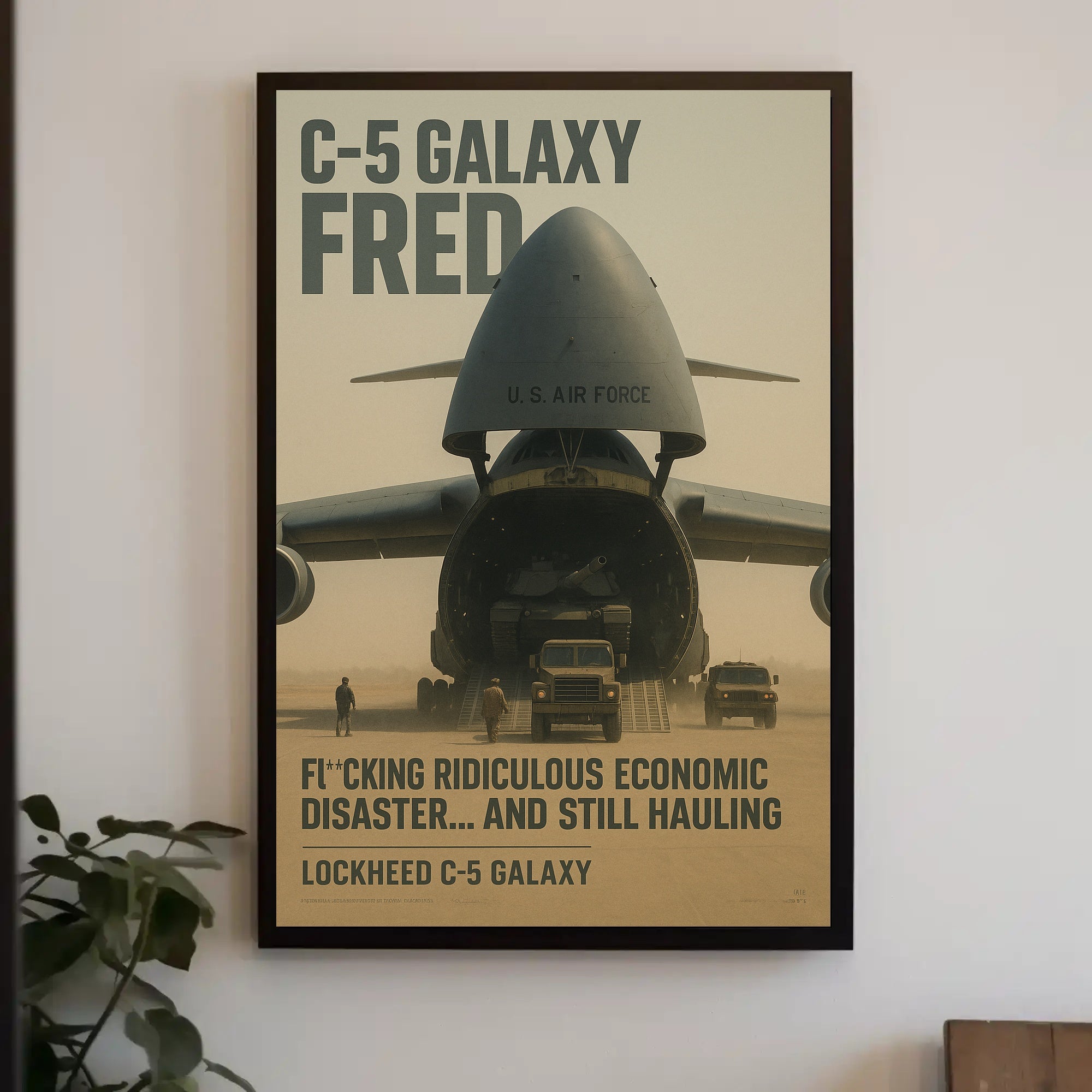 Military Aircraft with Tank U.S. Air Force Poster