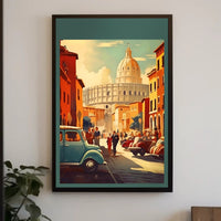 Vintage Italian Street Scene Poster