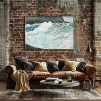 Dynamic Ocean Waves Watercolor Art - Artistic Poster