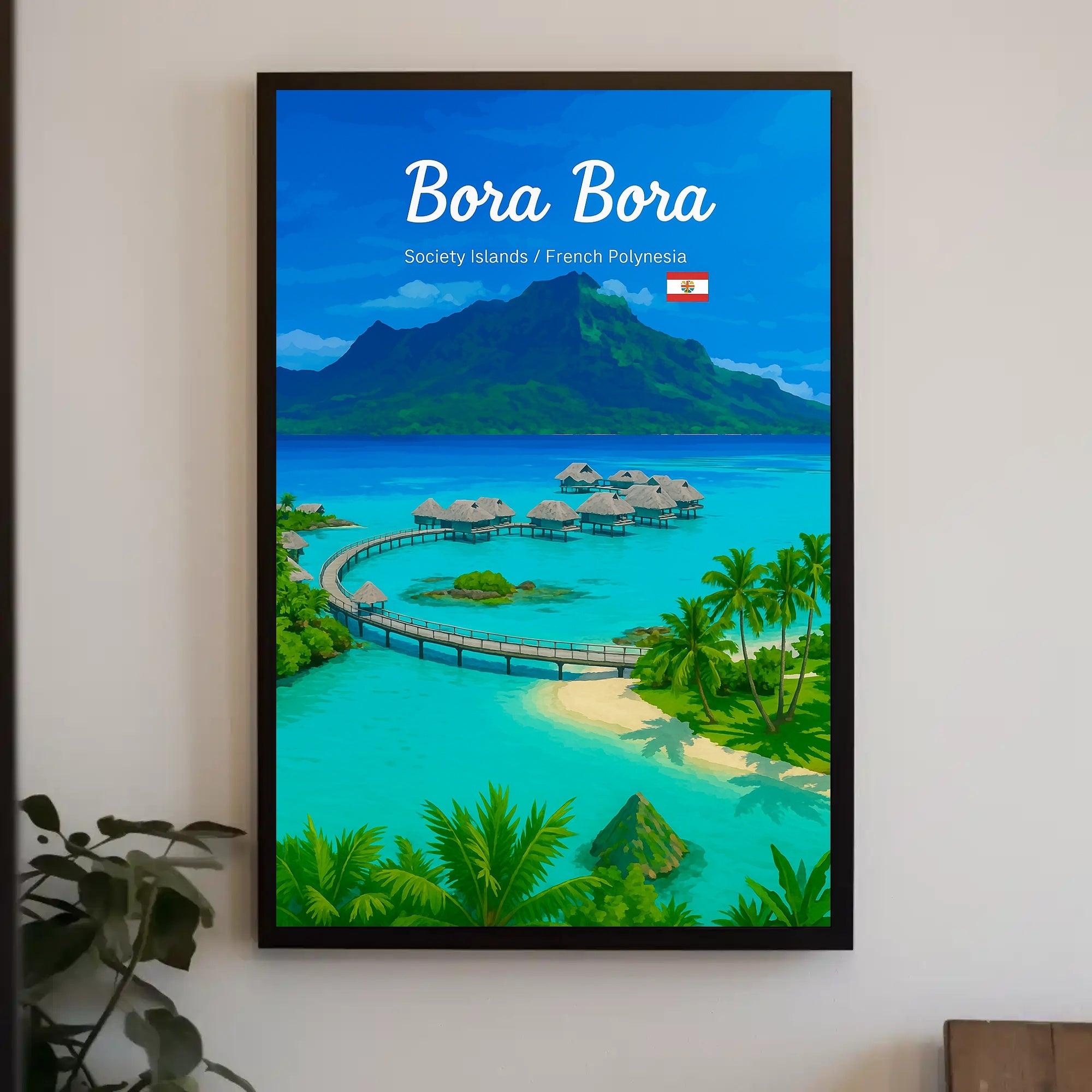 Breathtaking Bora Bora Travel Poster for Island Paradise Lovers PosterGoat