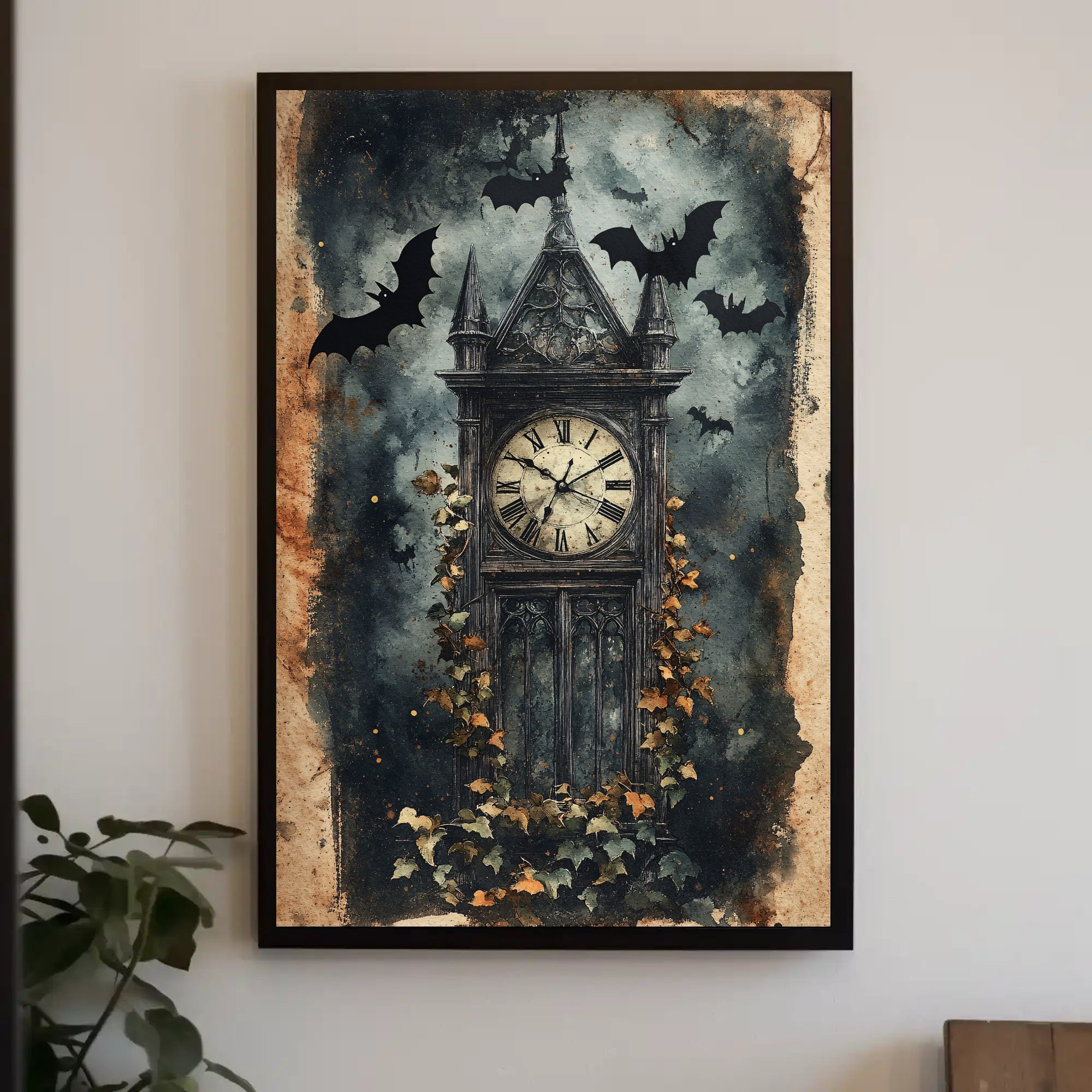 Gothic Clock Tower At Dusk Poster