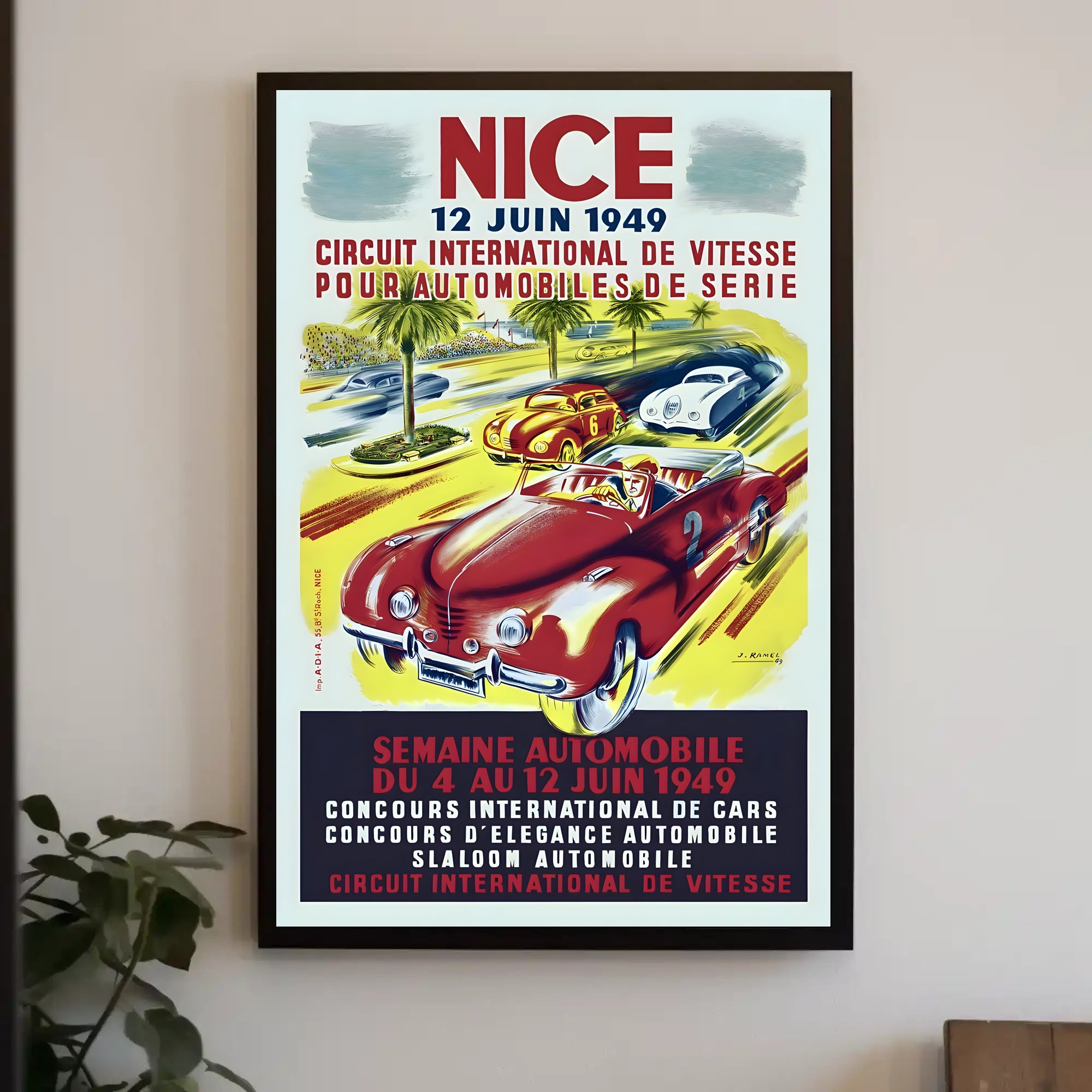Nice International Automobile Week 1949 Poster