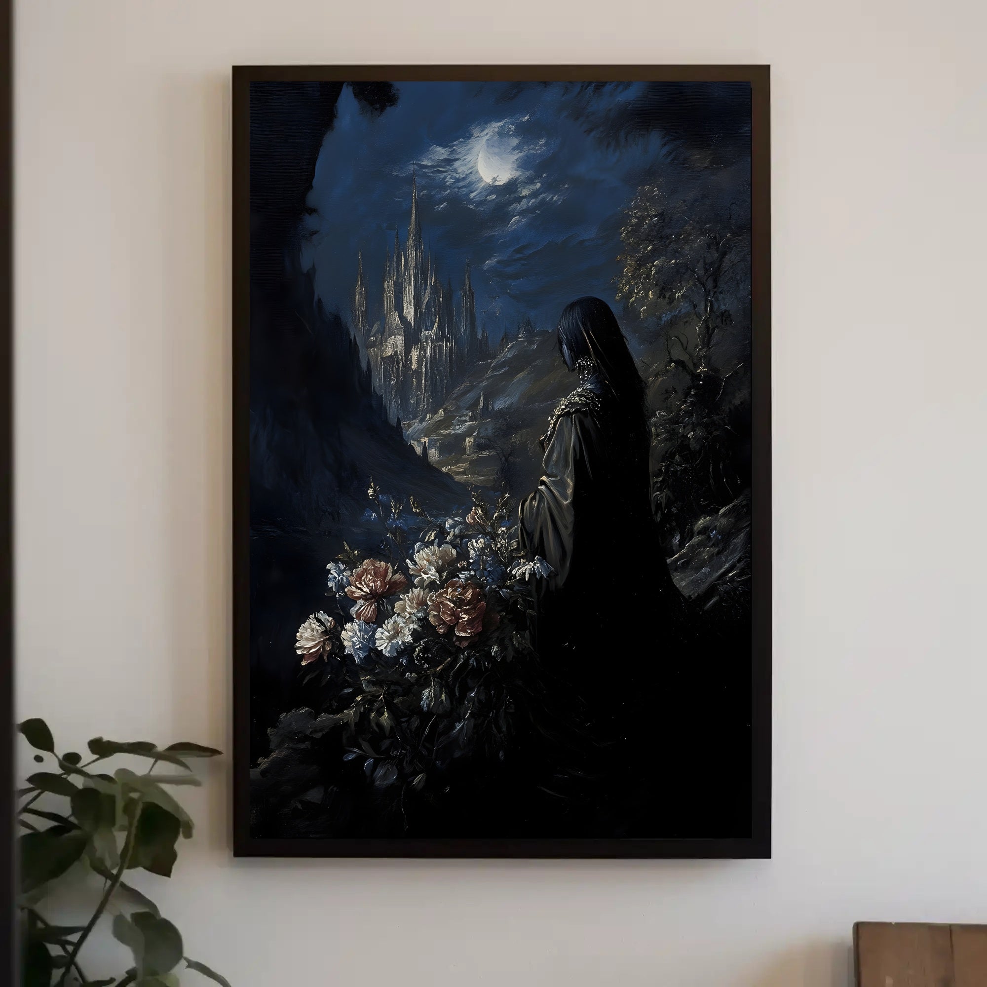Moonlit Gothic Castle Fantasy or Mythology Poster PosterGoat