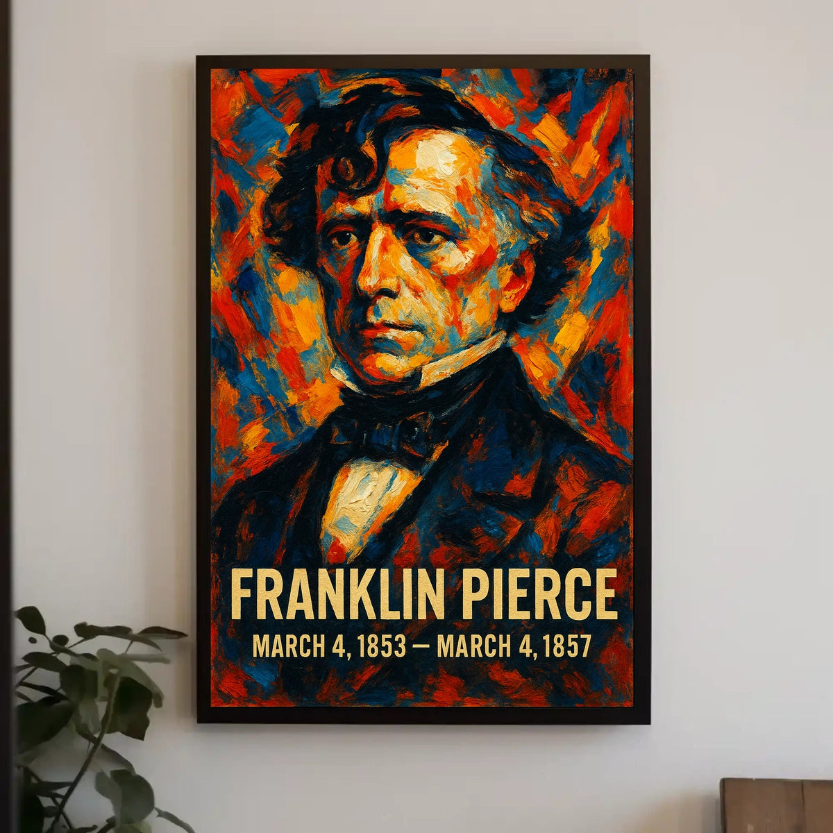 Franklin Pierce 14th President of the United States Glitch Hop Art Poster