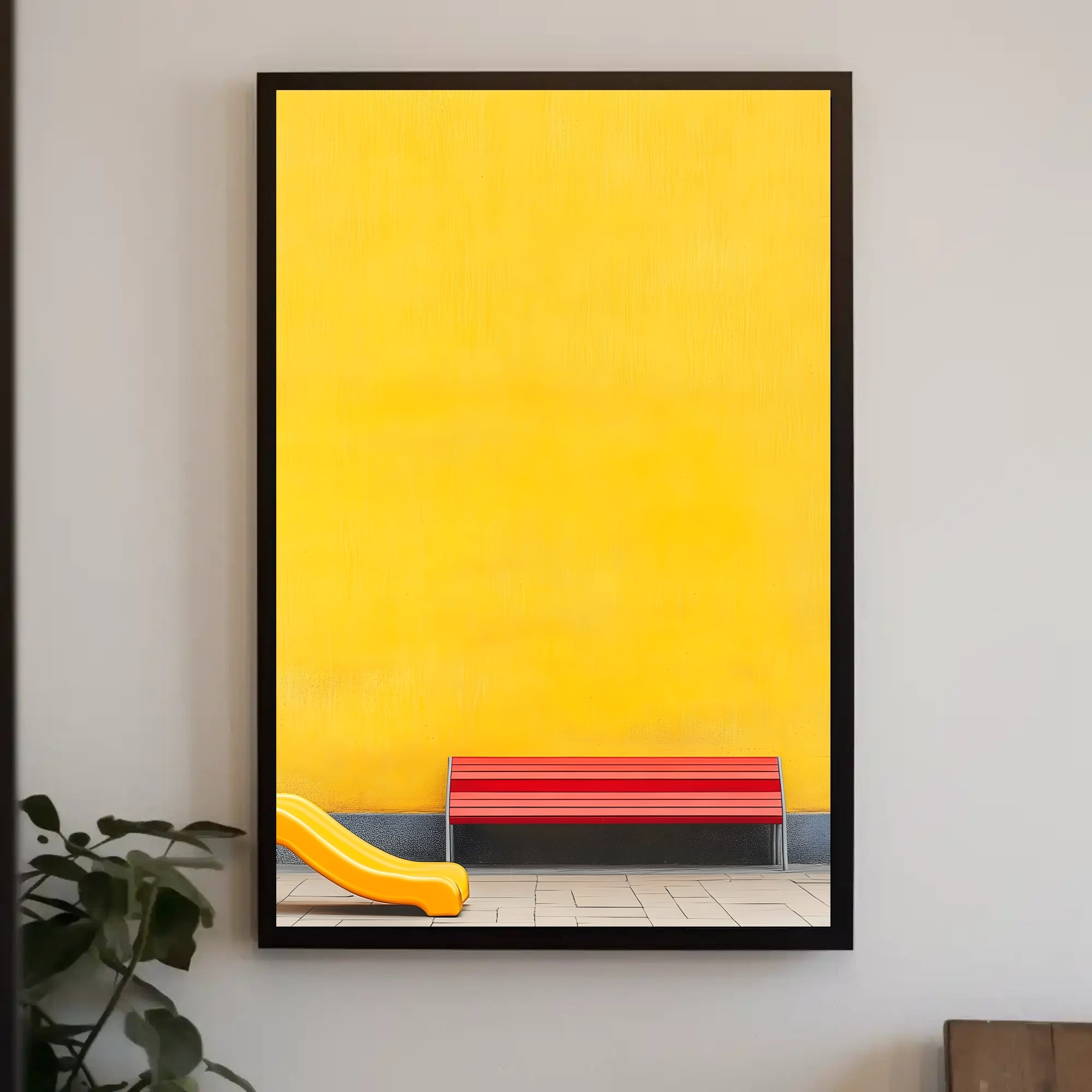 Playground Scene Vibrant Poster Wall Art
