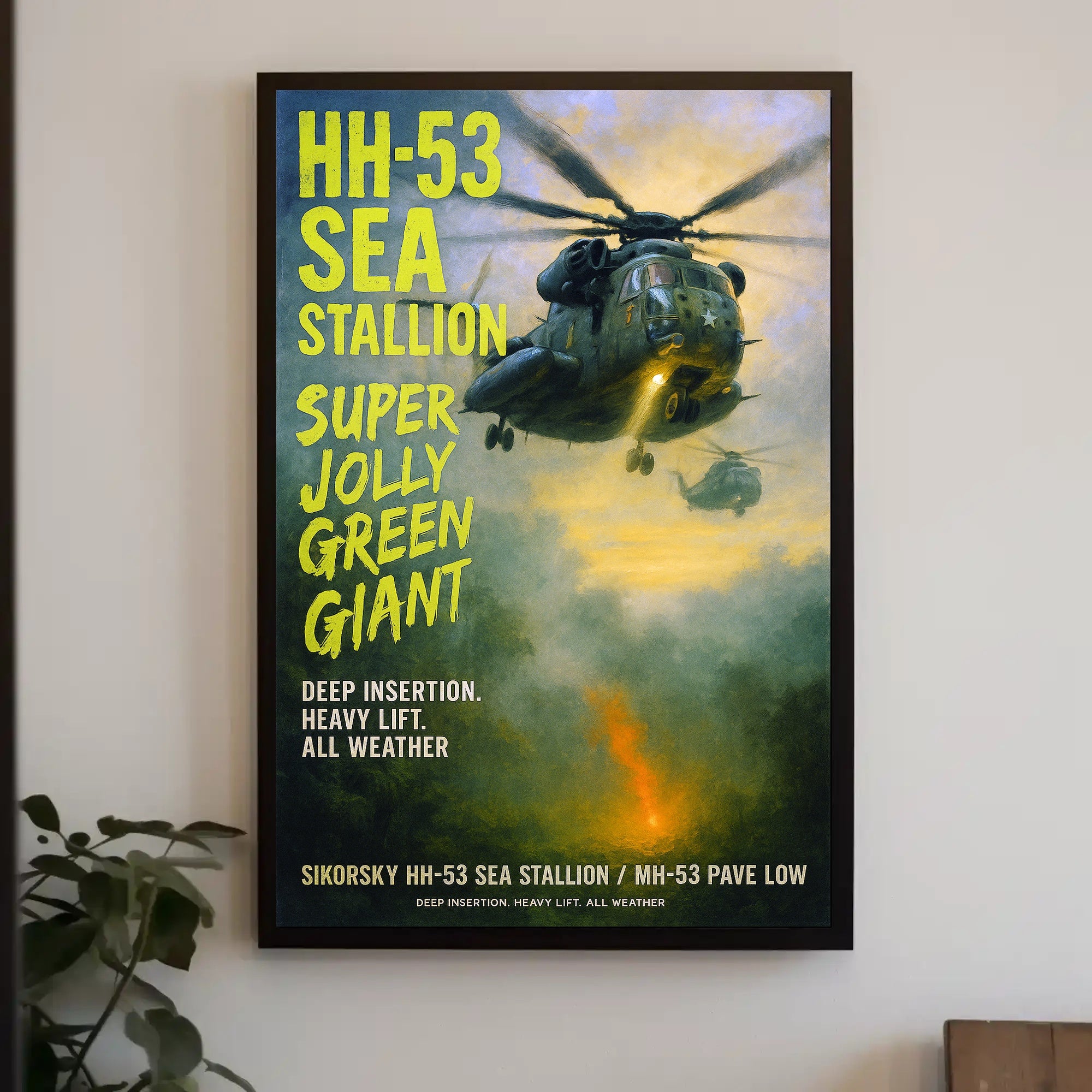 Sikorsky HH-53 Sea Stallion Super Jolly Green Giant Poster PosterGoat