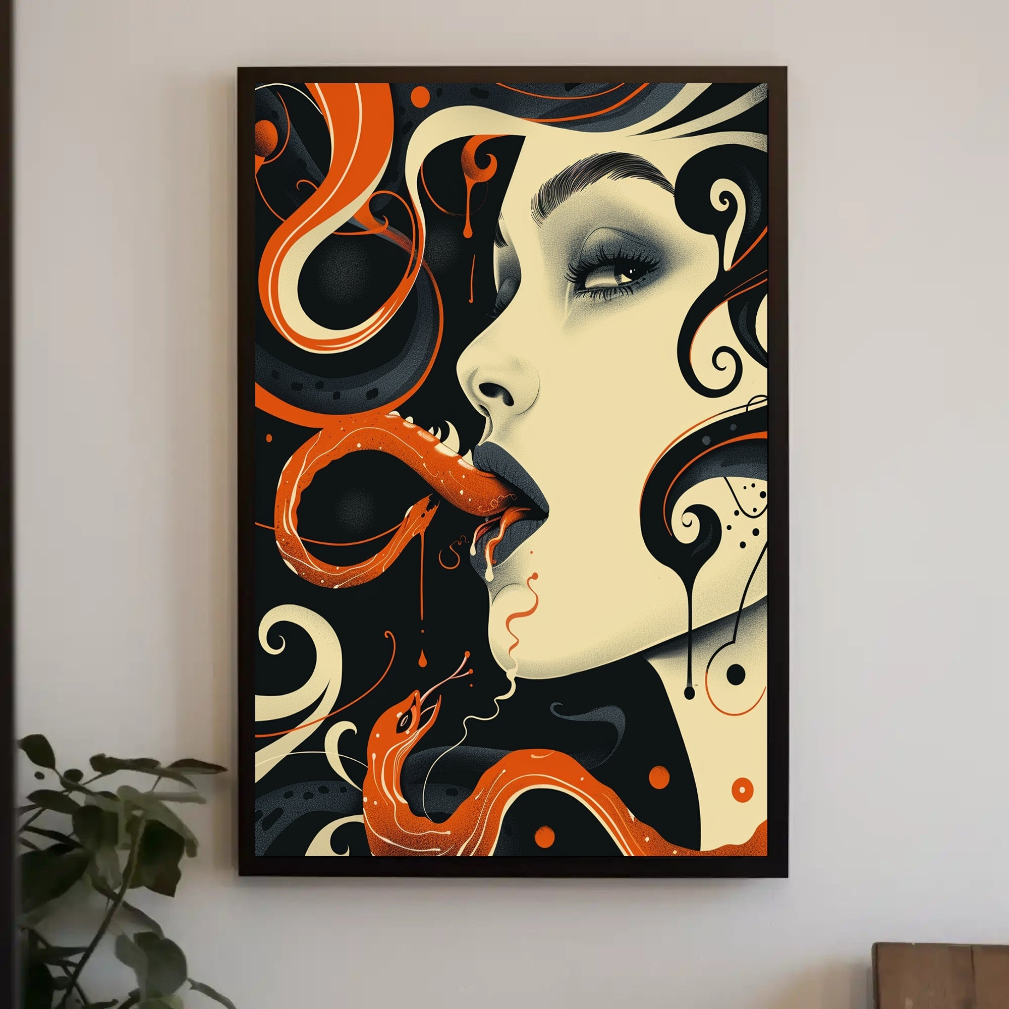 Serpentine Elegance Art Print Poster for Home Decor and Wanderlust Lovers PosterGoat