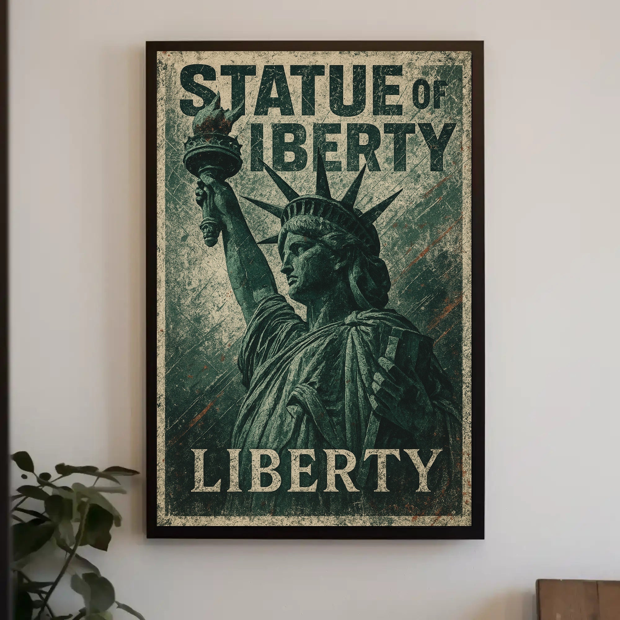 Statue of Liberty Vintage Heritage Cultural or Heritage Poster PosterGoat