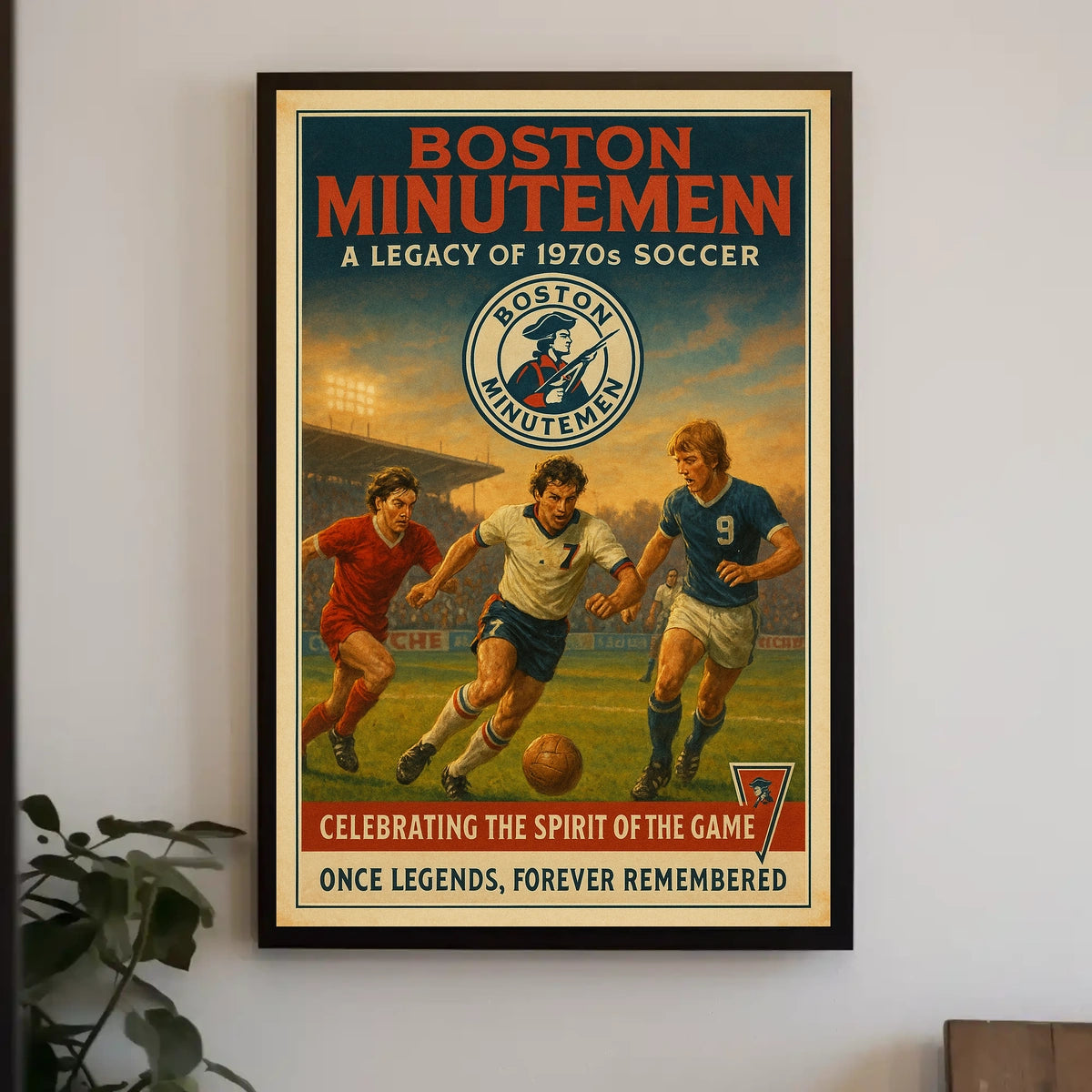 Boston Minutemen A Legacy of 1970s Soccer Poster