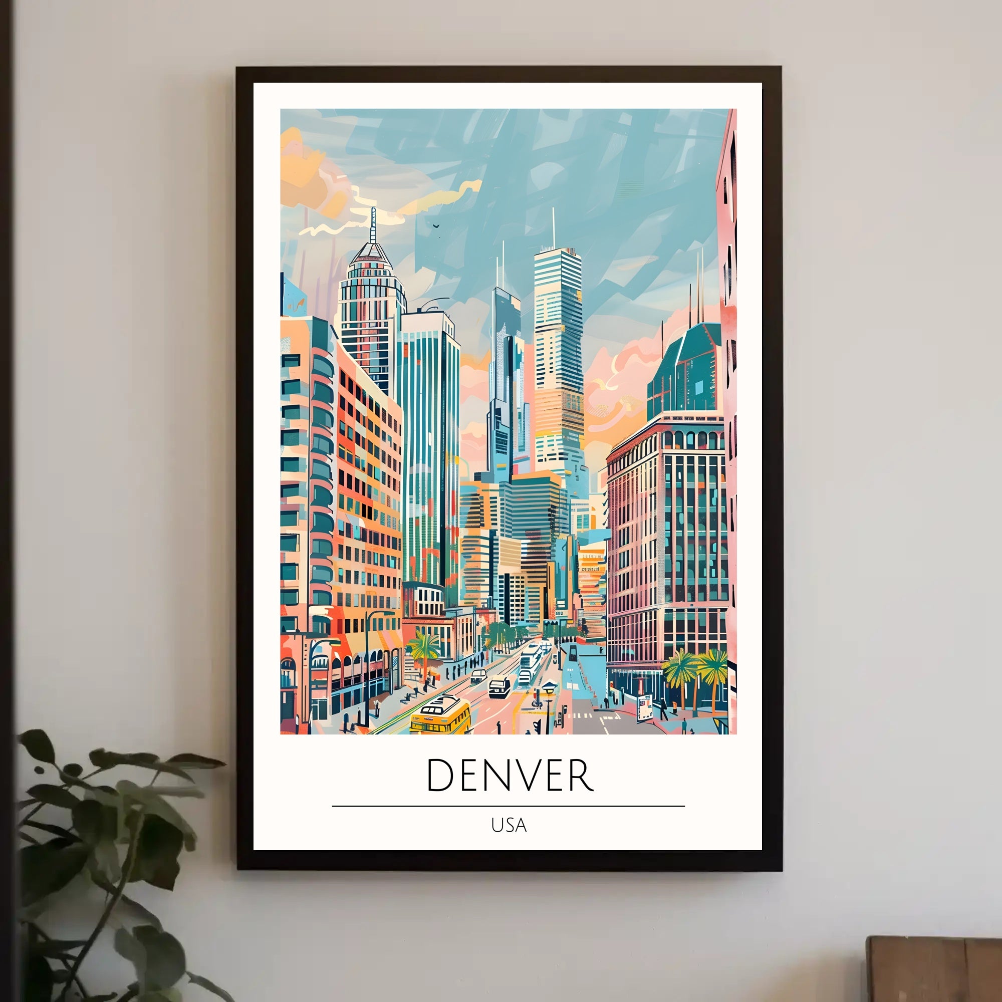Vibrant Denver Cityscape Poster PosterGoat