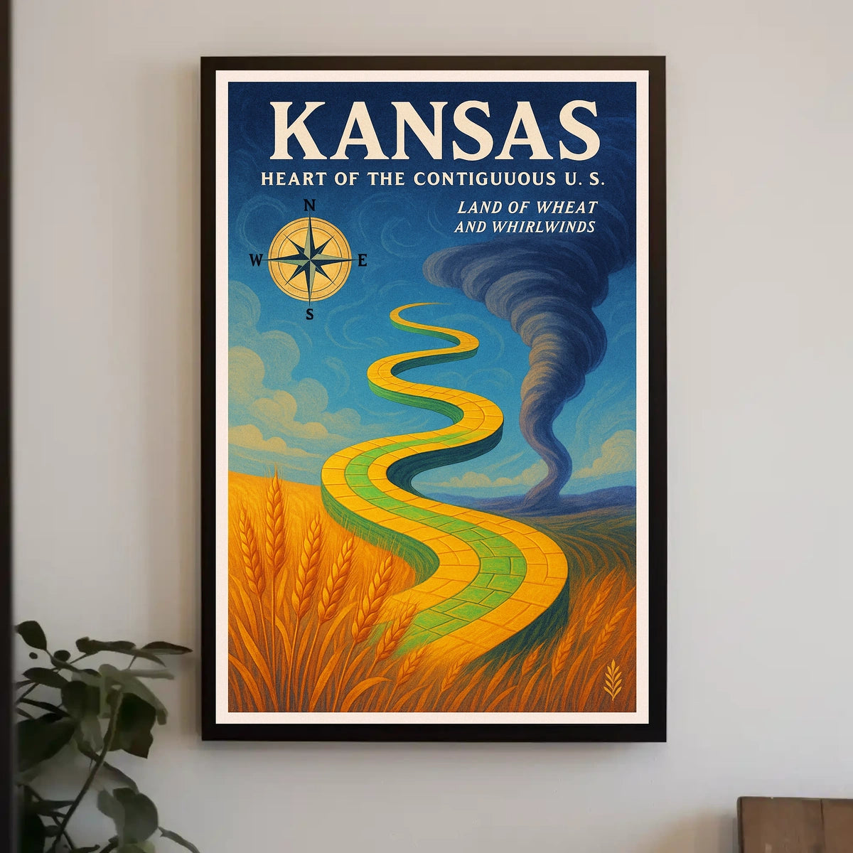 Kansas Heart of the Contiguous U.S Poster