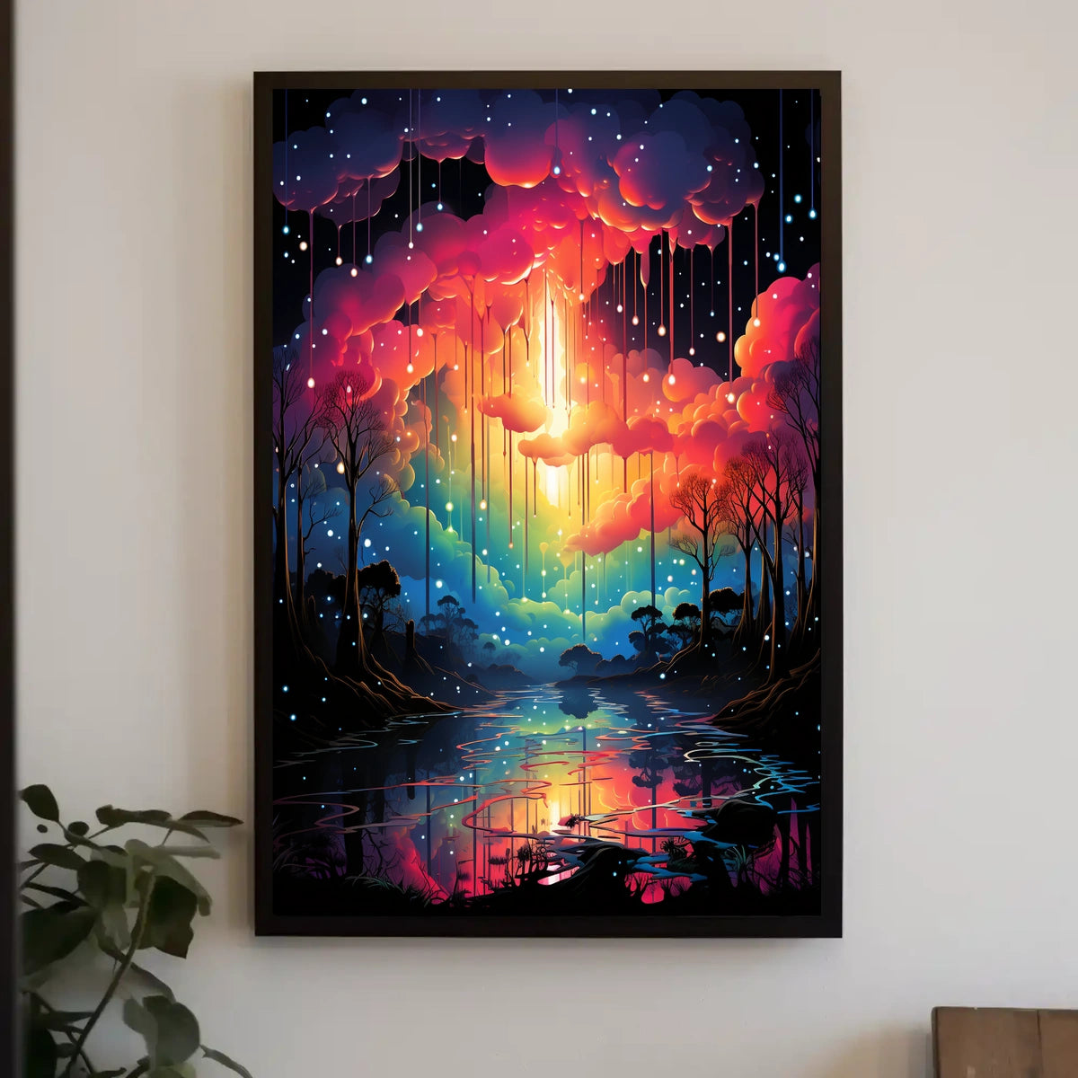 Dreamscape Multicolored Landscape Artistic Poster