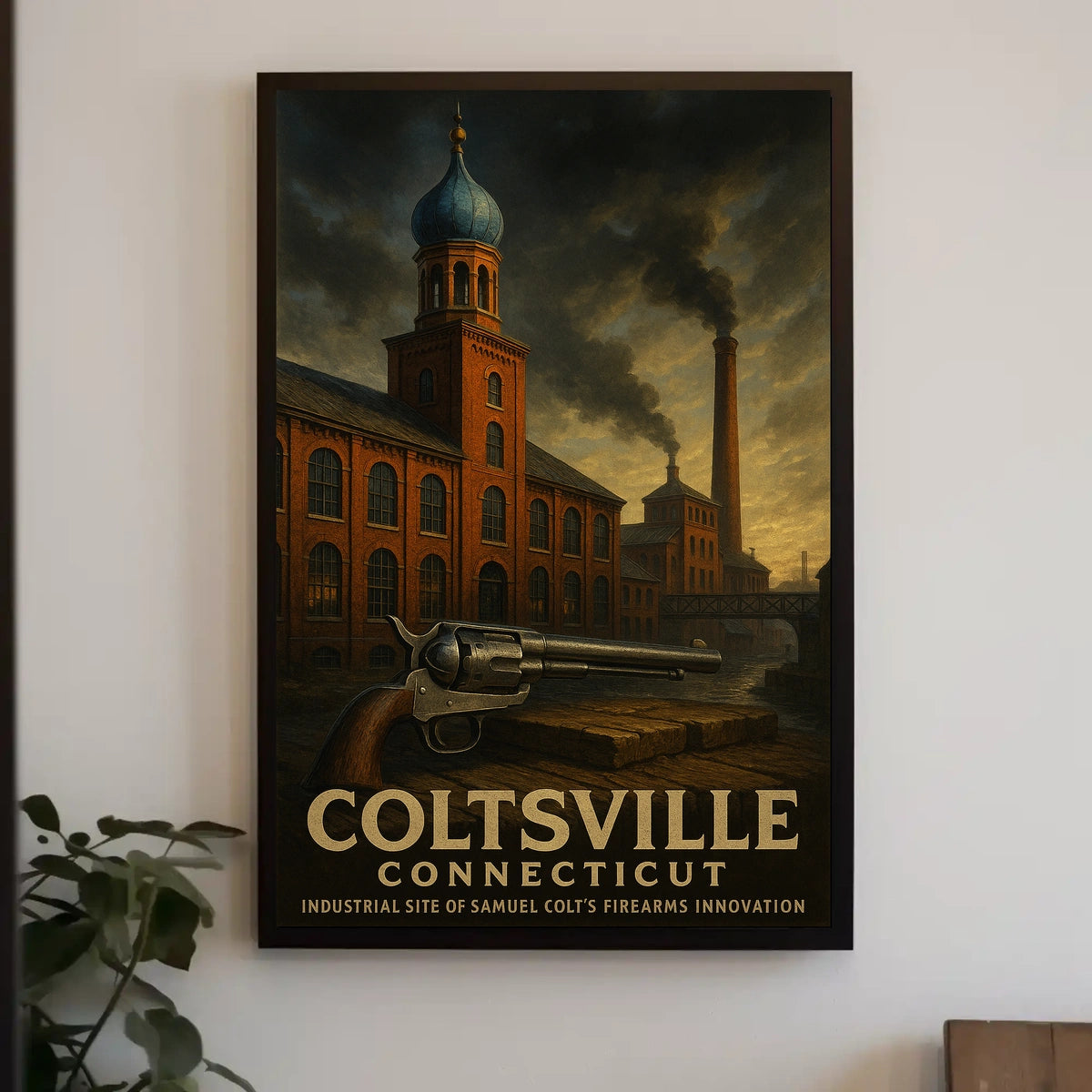 Coltsville, Connecticut Industrial Poster