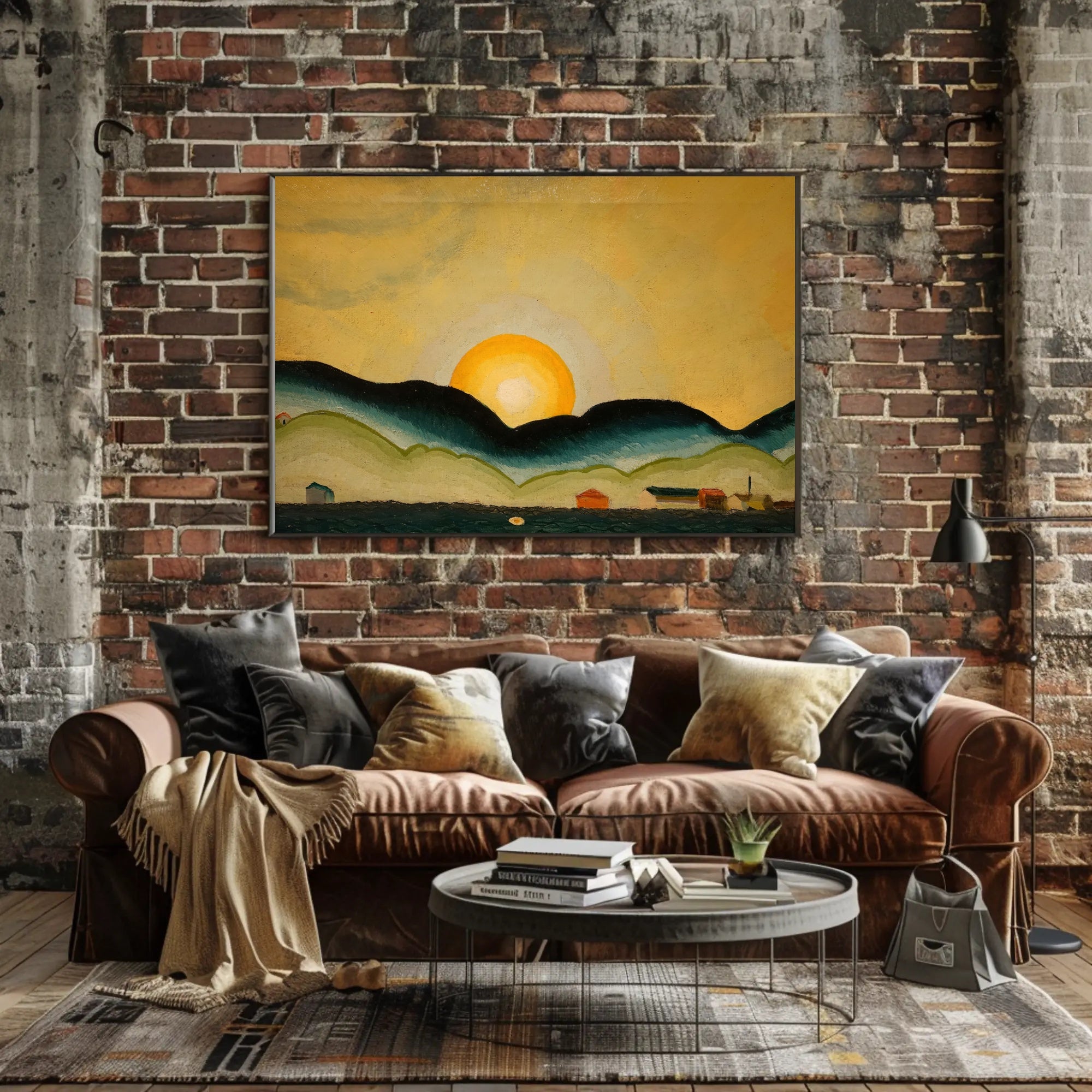 Sunrise Over Hills Poster