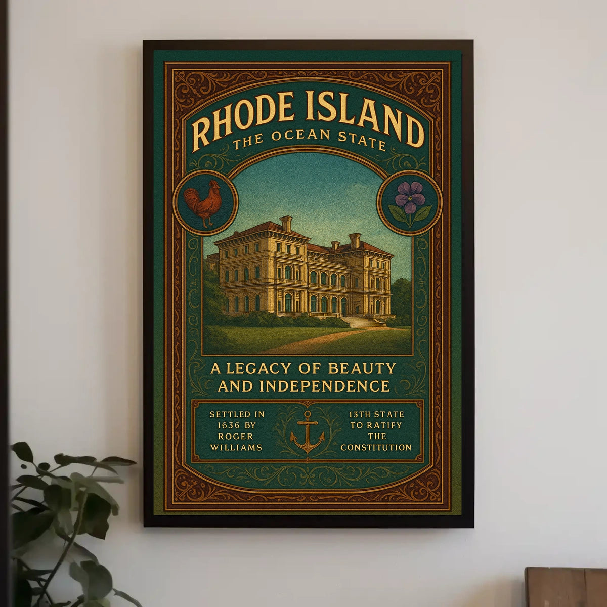 Rhode Island The Ocean State Poster
