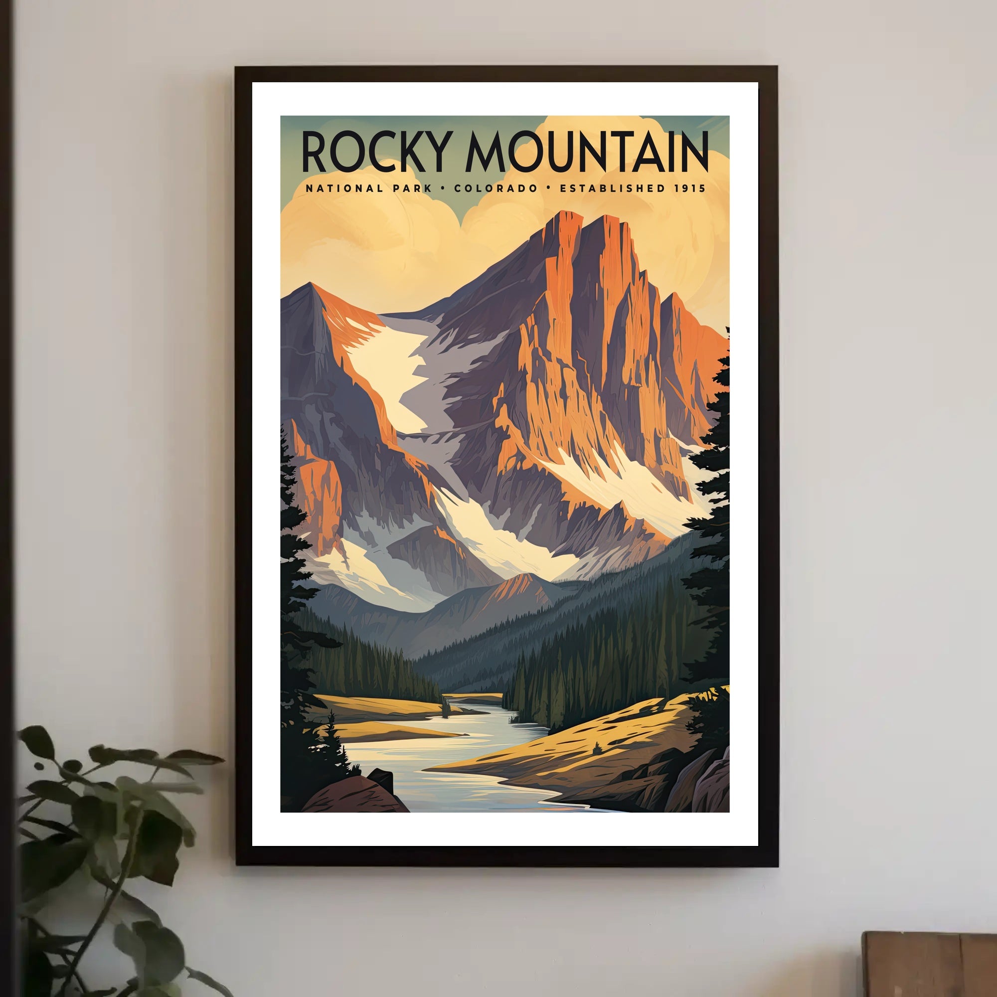 Rocky Mountain National Park Vintage Travel Poster