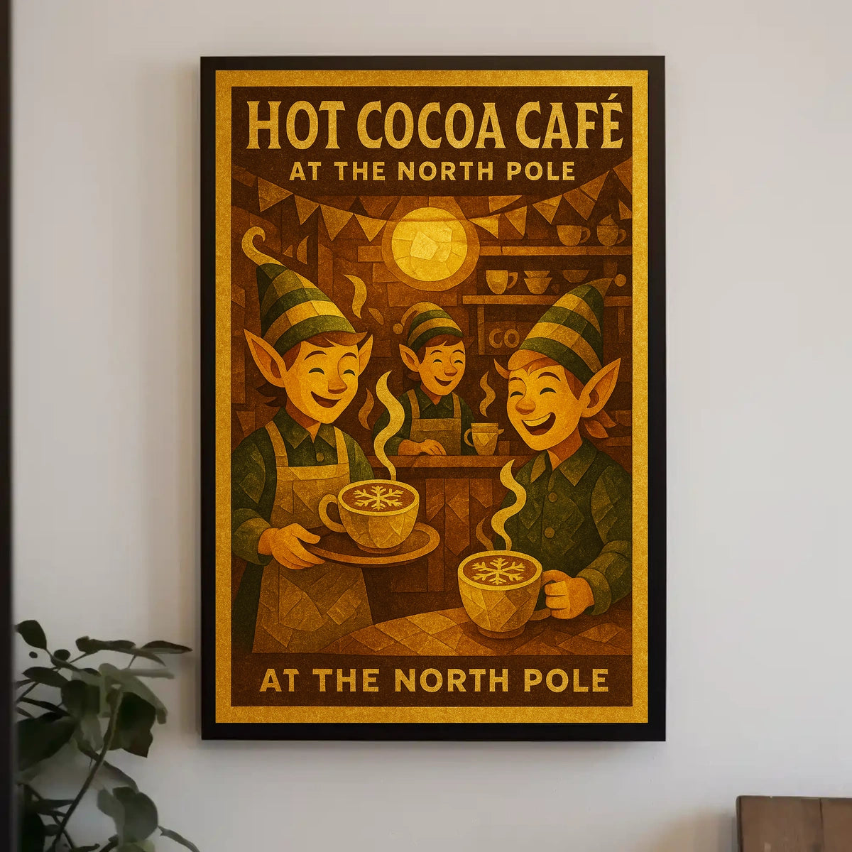 Hot Cocoa Cafรฉ At The North Pole Poster