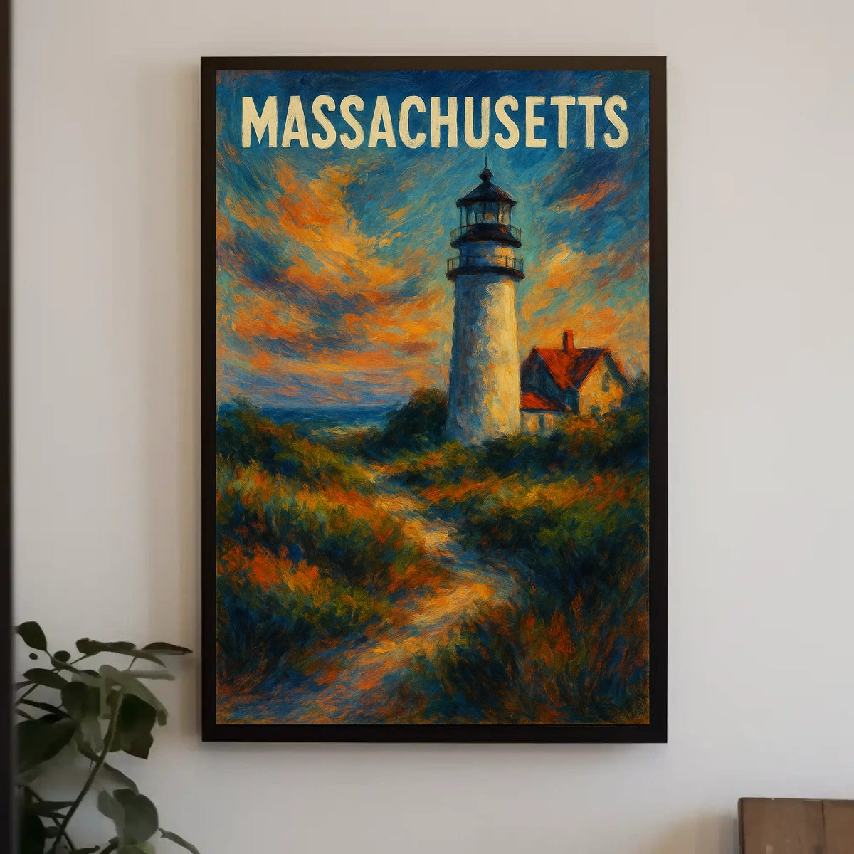 Massachusetts Lighthouse Poster