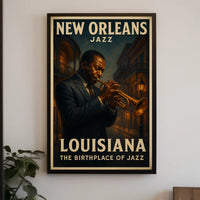 New Orleans The Birthplace Of Jazz Poster