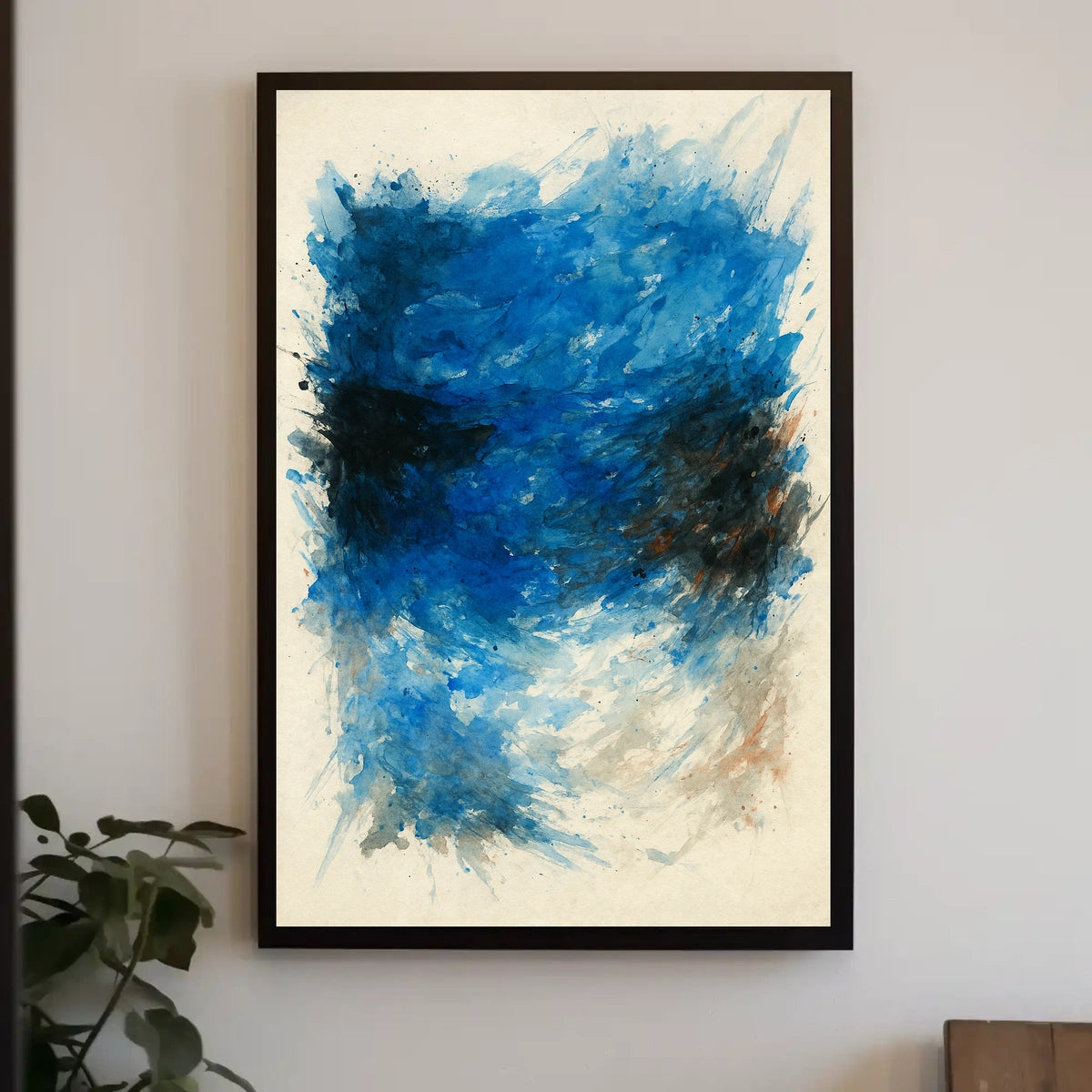 Abstract Blue Swirl Abstract Poster