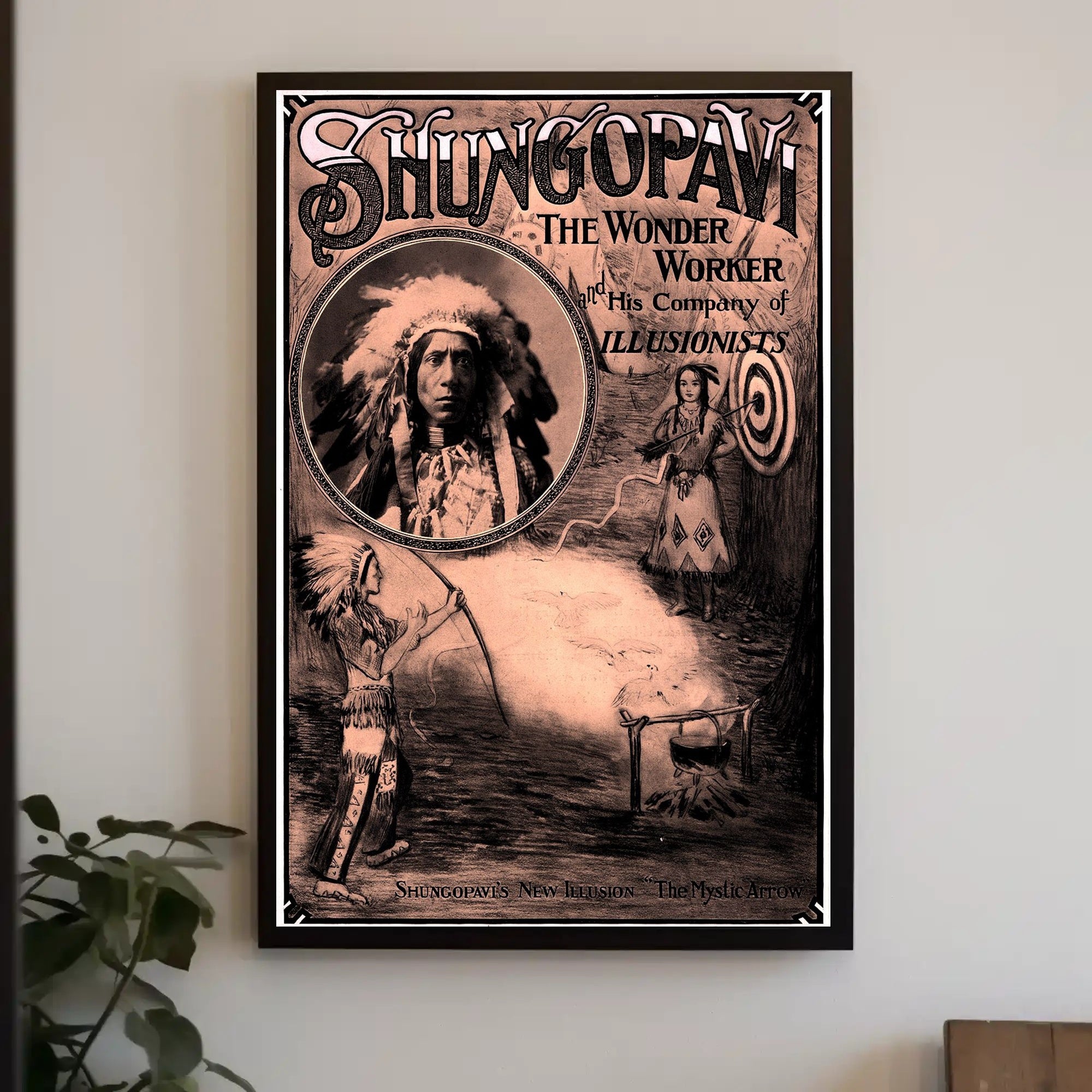 Mystical Native American Magic Show Cultural Heritage Poster