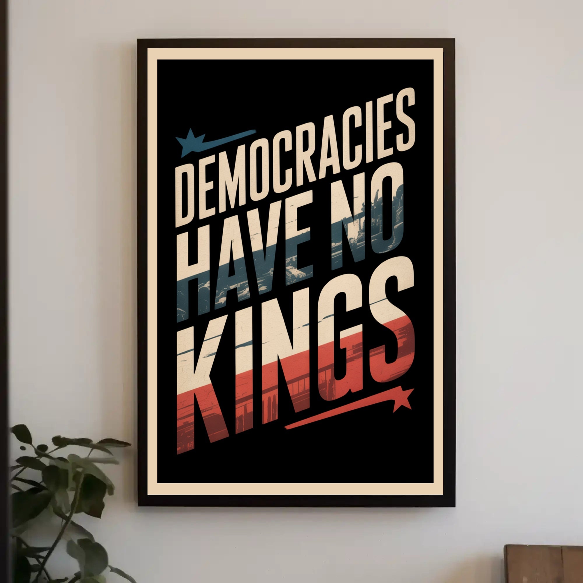 Empowering Political Poster with Patriotic Design and Bold Statement