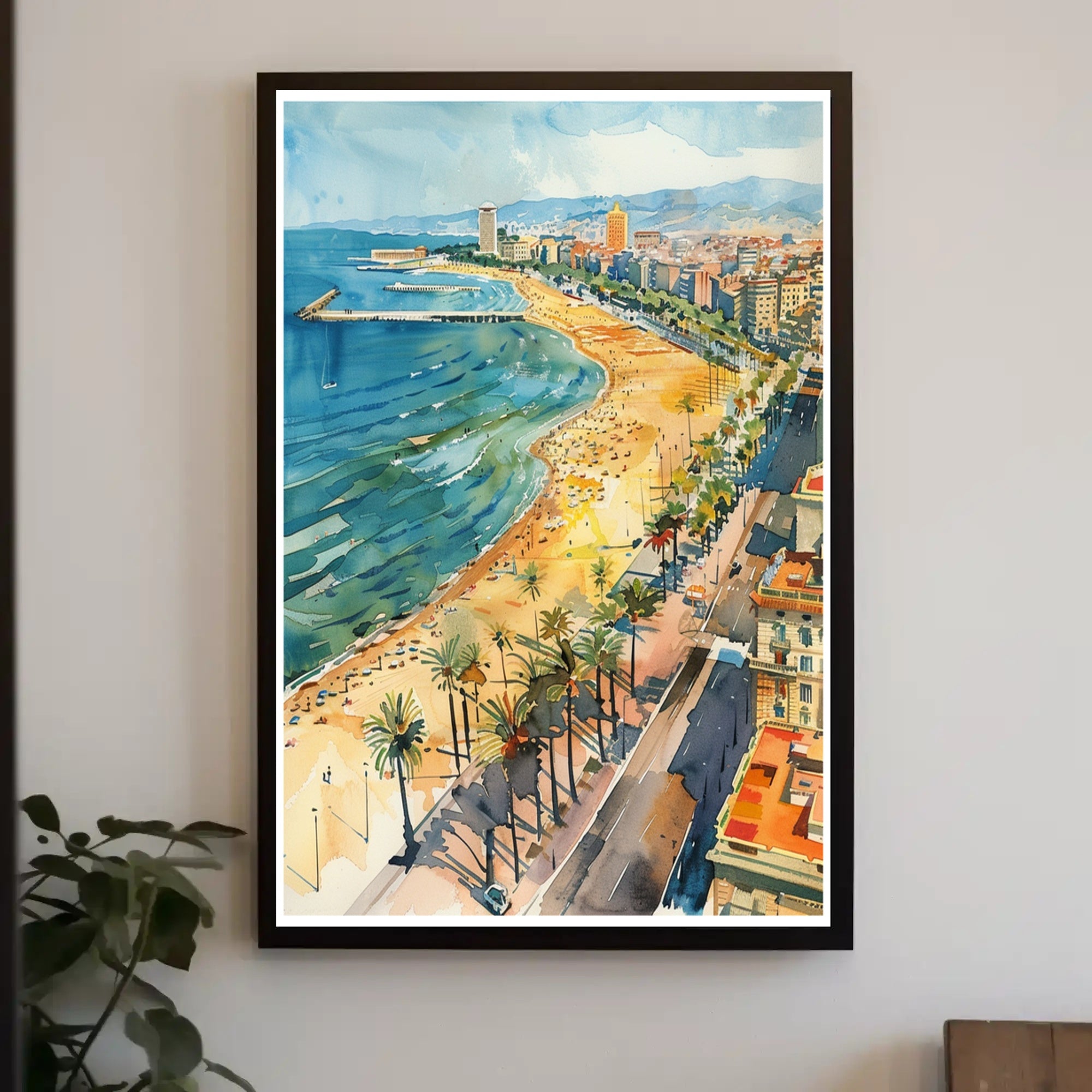 Coastal Cityscape Poster PosterGoat