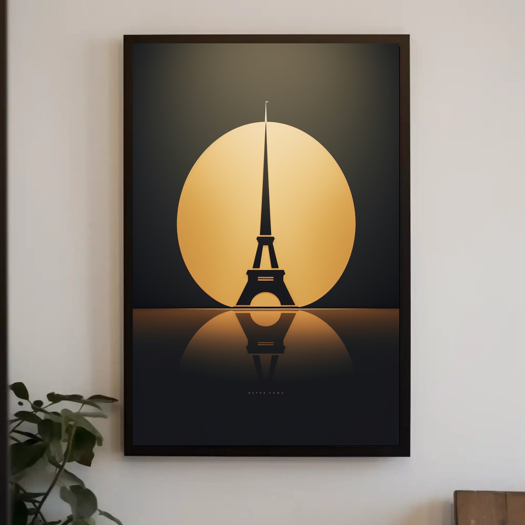 Eiffel Tower Silhouette Poster