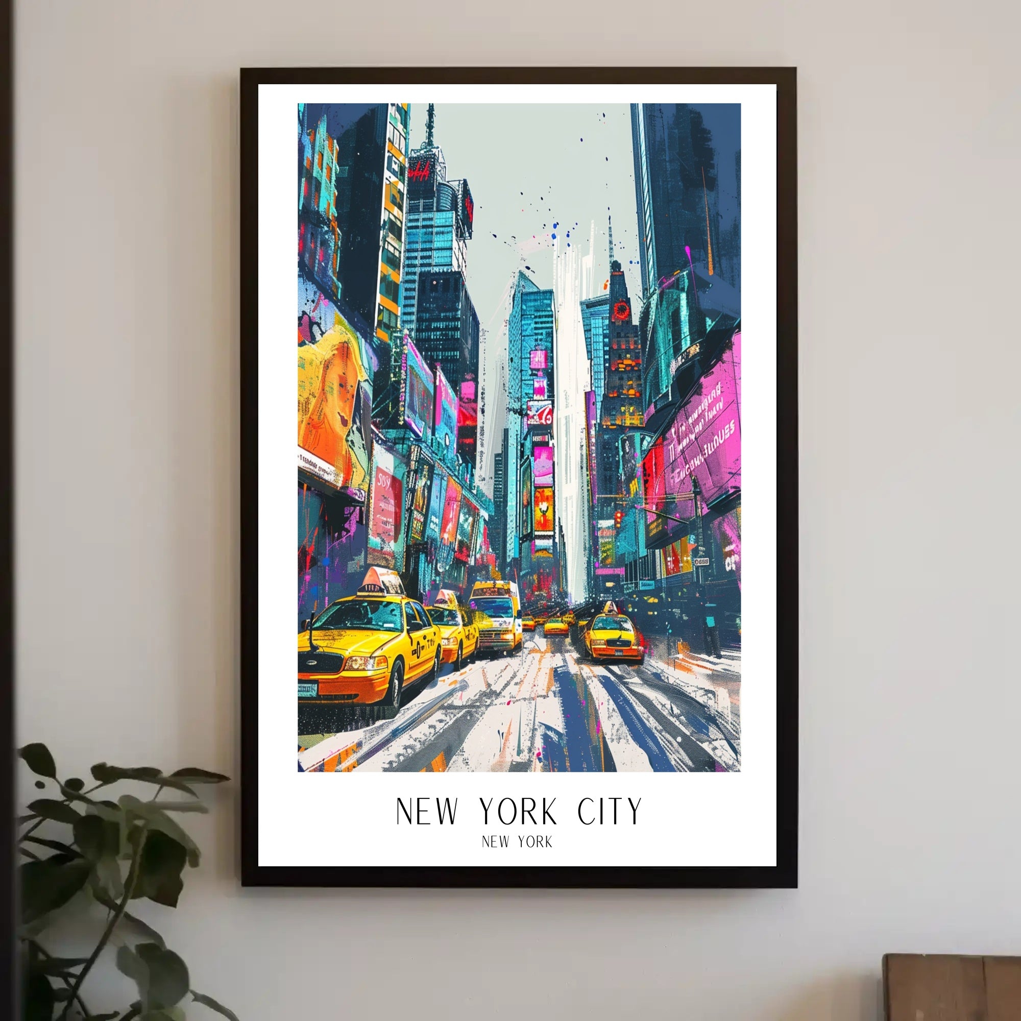 Vibrant New York City Times Square Urban or Cityscape Poster PosterGoat