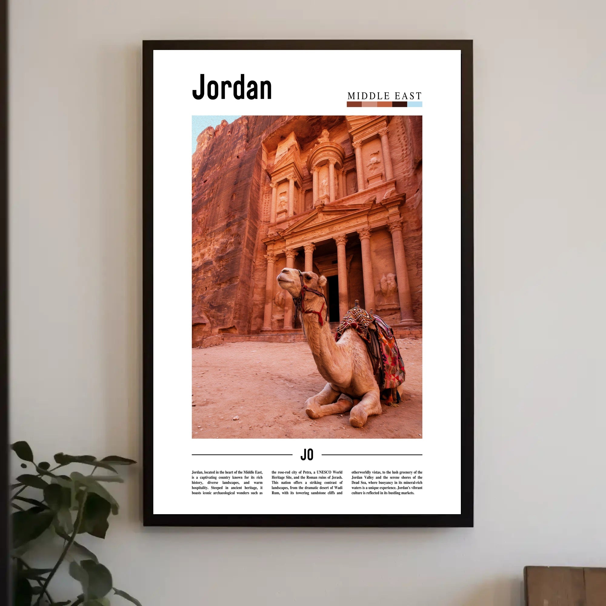 Jordan's Rich Heritage Adventure Travel Poster PosterGoat