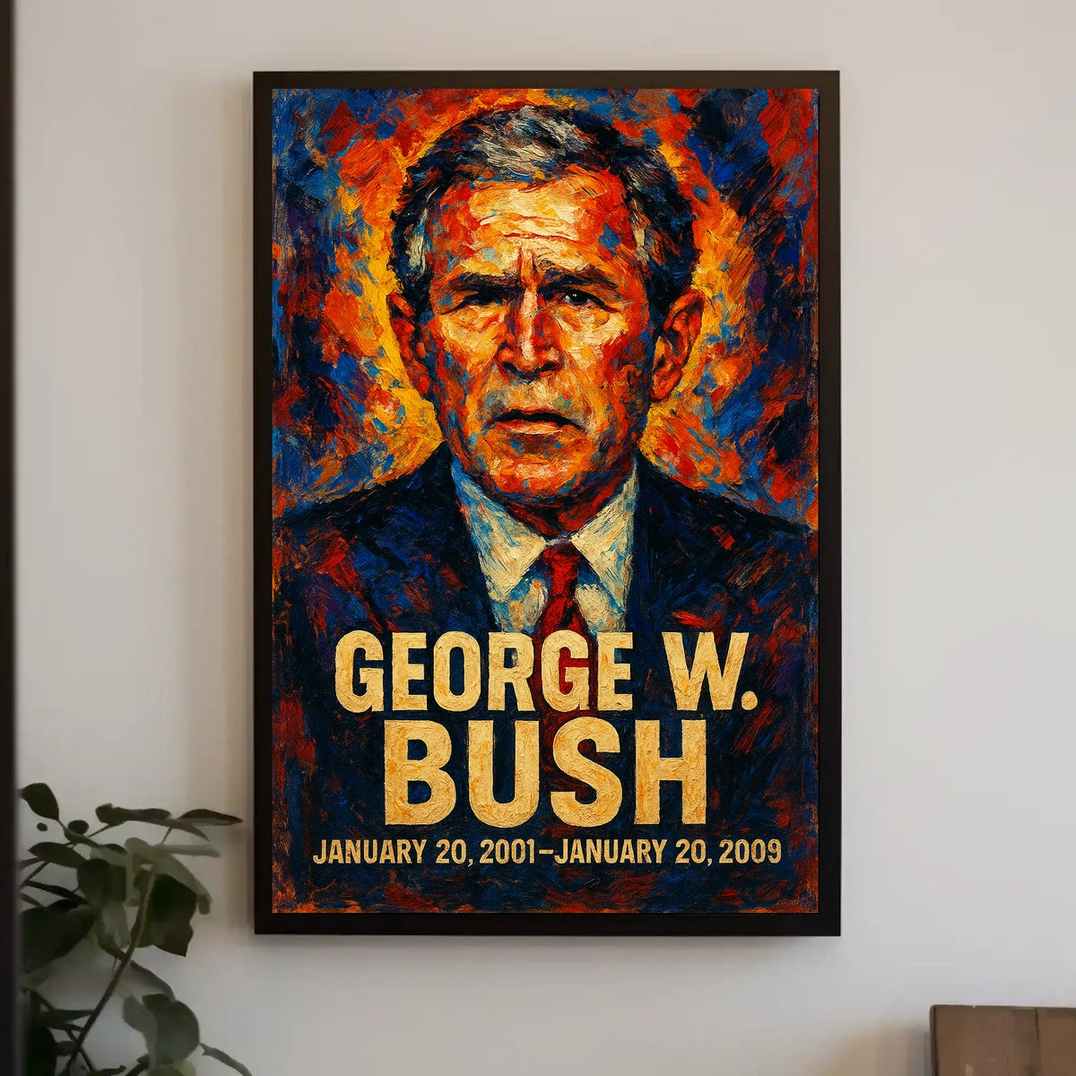 George W. Bush 43rd President of the United States Glitch Hop Art Poster
