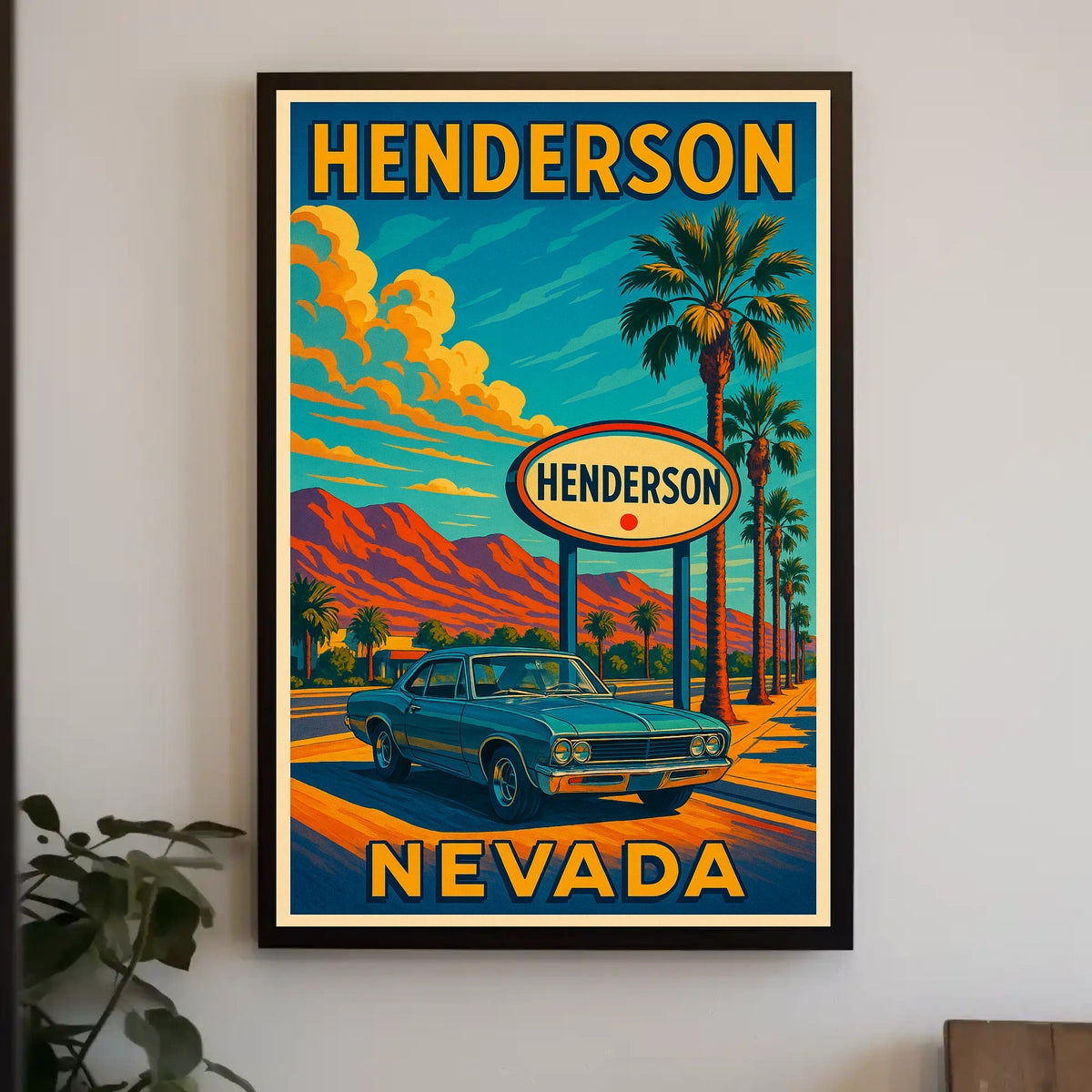 Henderson, Nevada Retro Travel Poster