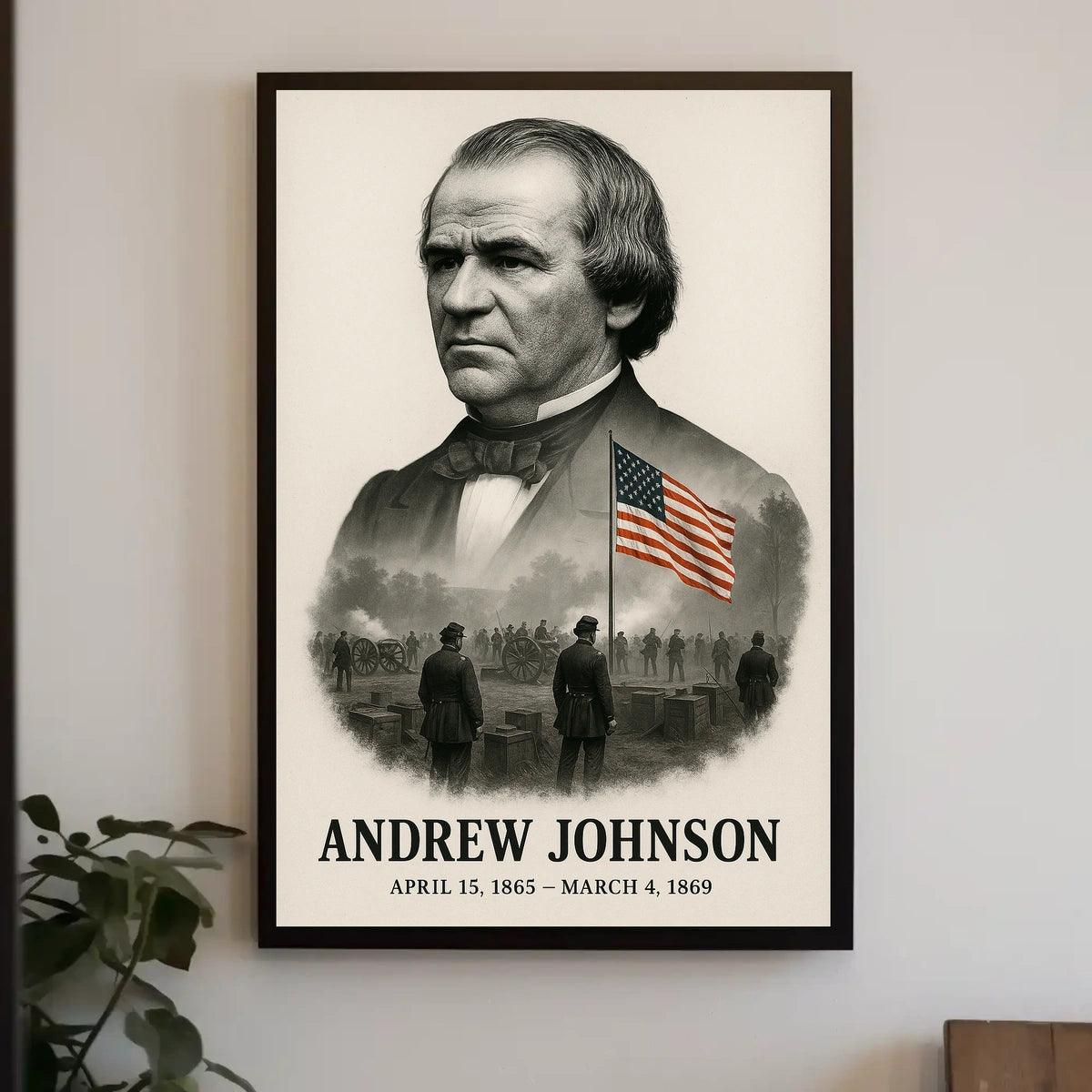 Andrew Johnson 17th President of the United States Reflections Poster