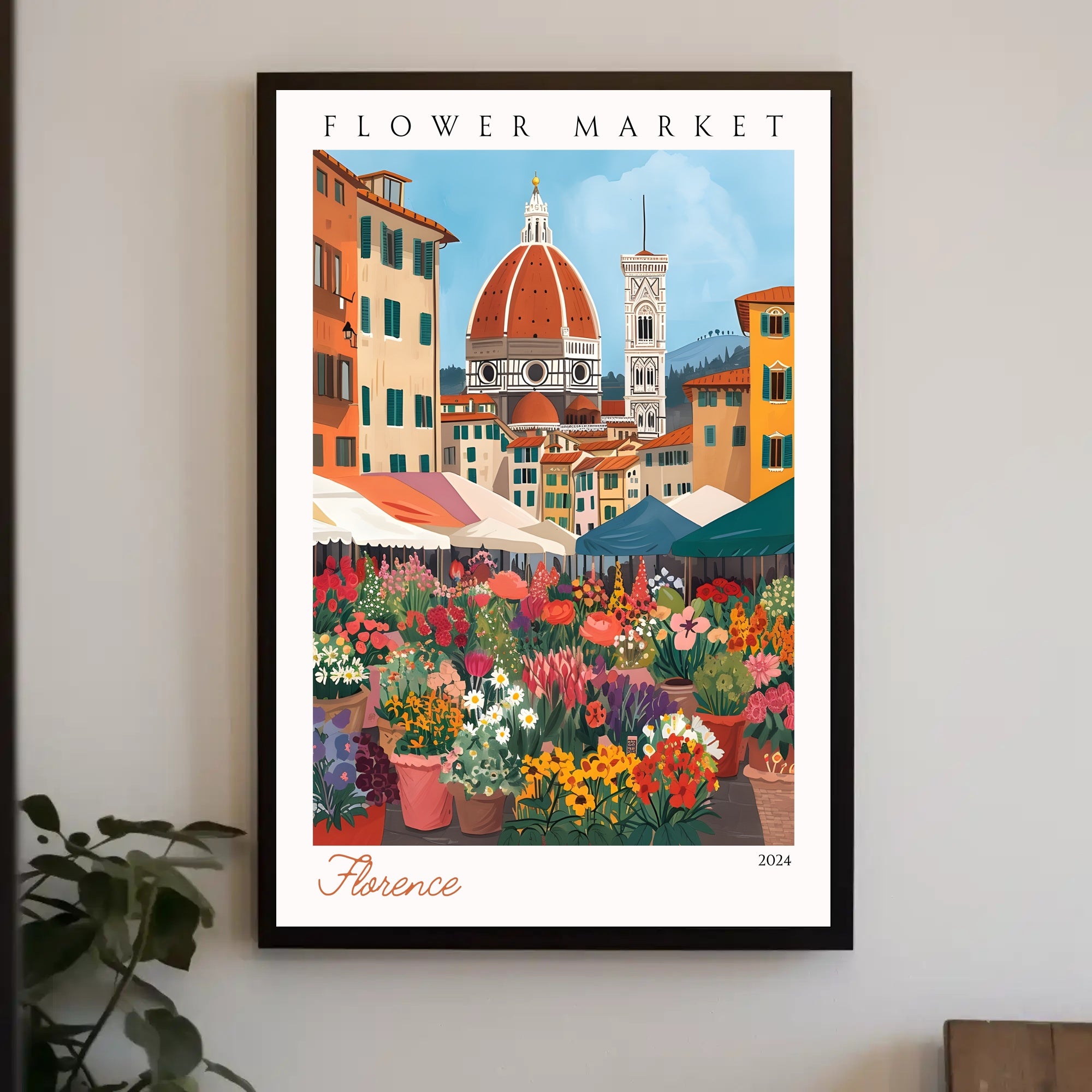 Florence Flower Market 2024 Poster PosterGoat