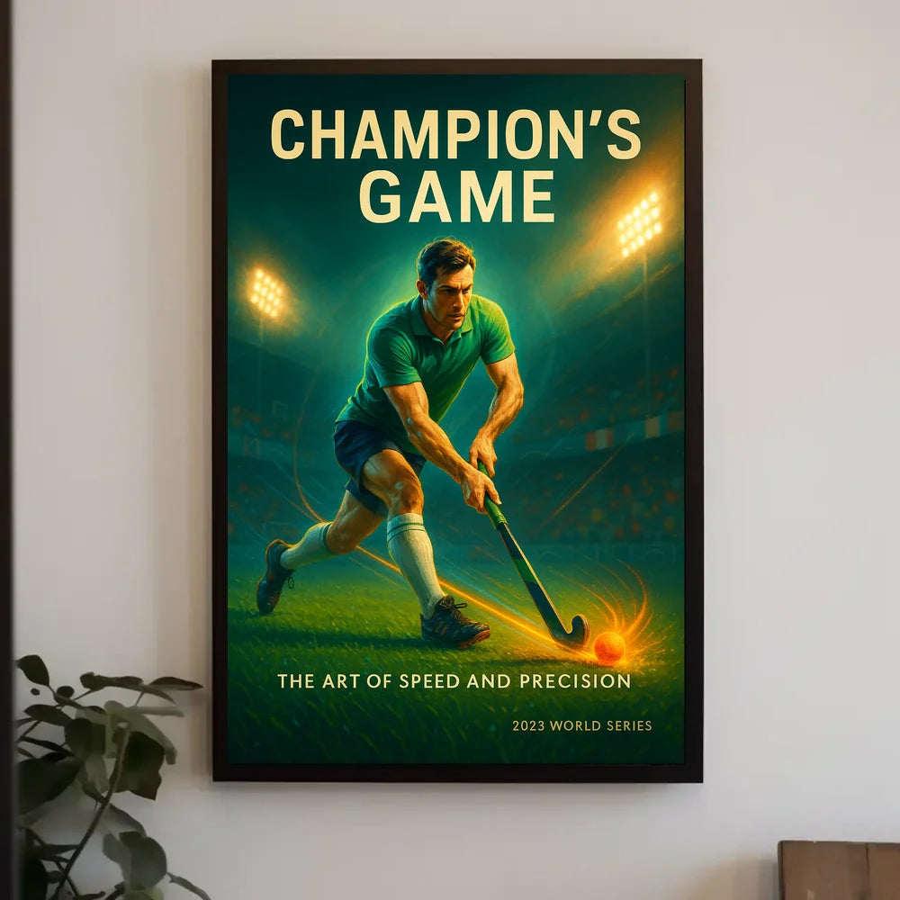 Champion's Game Dynamic Sports Action Poster PosterGoat