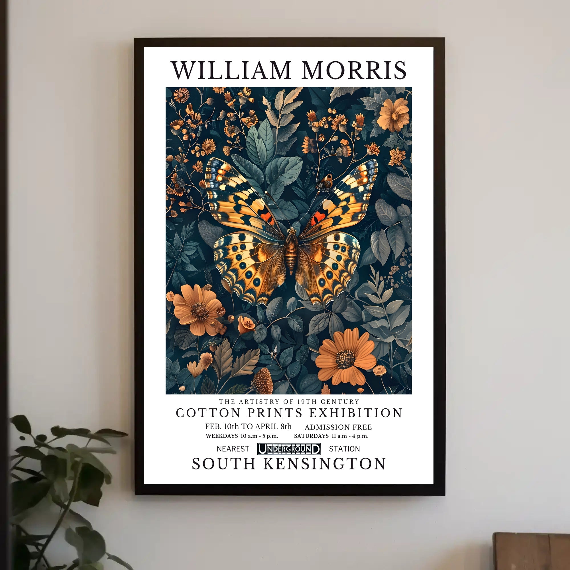 William Morris Exhibition Cotton Prints Cultural or Heritage Poster
